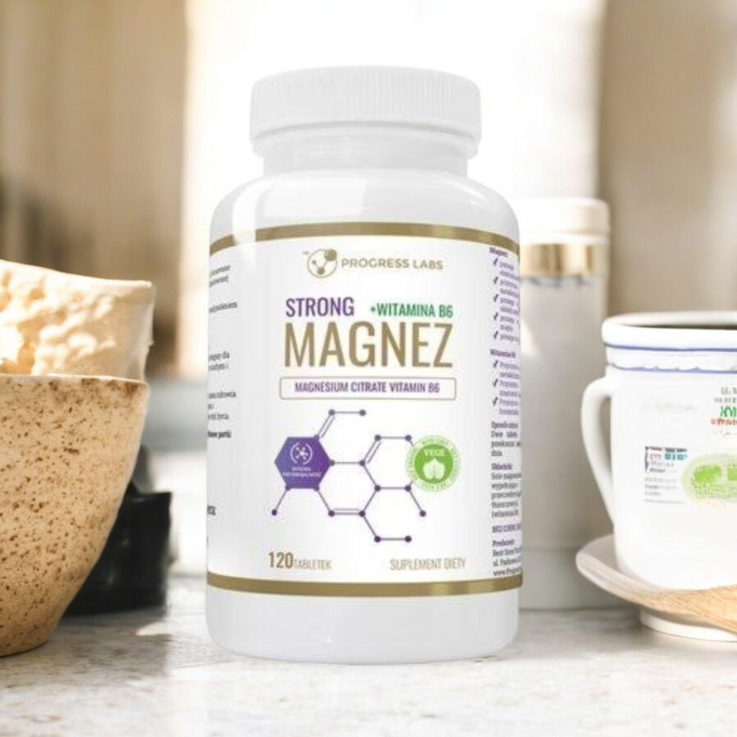 PROGRESS LABS - Magnésium Fort + Vitamine B6 350mg - 120 comprimés.