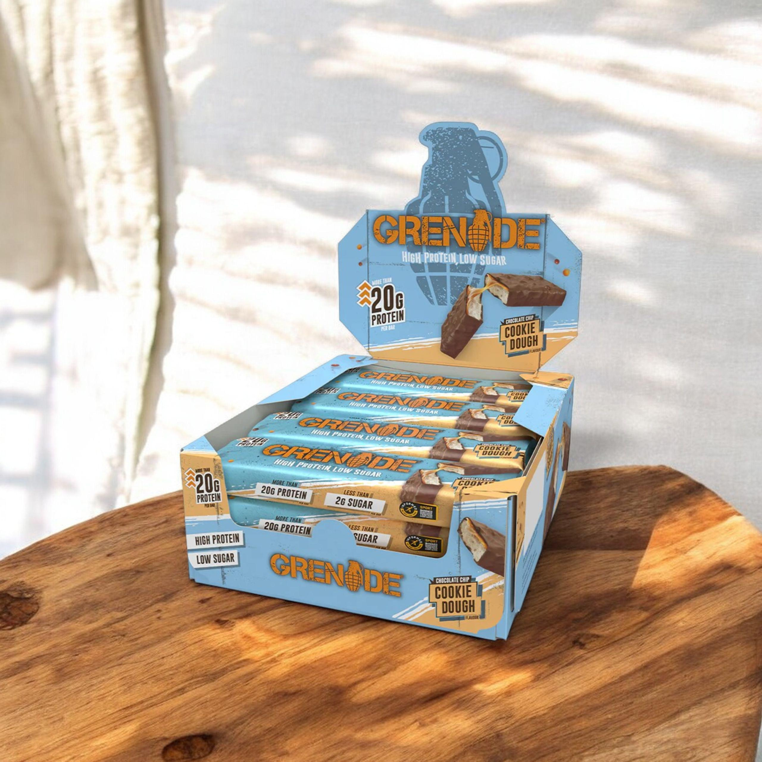 GRENADE - Barre Protéinée - 60g x12 - Chocolate Chip Cookie Dough