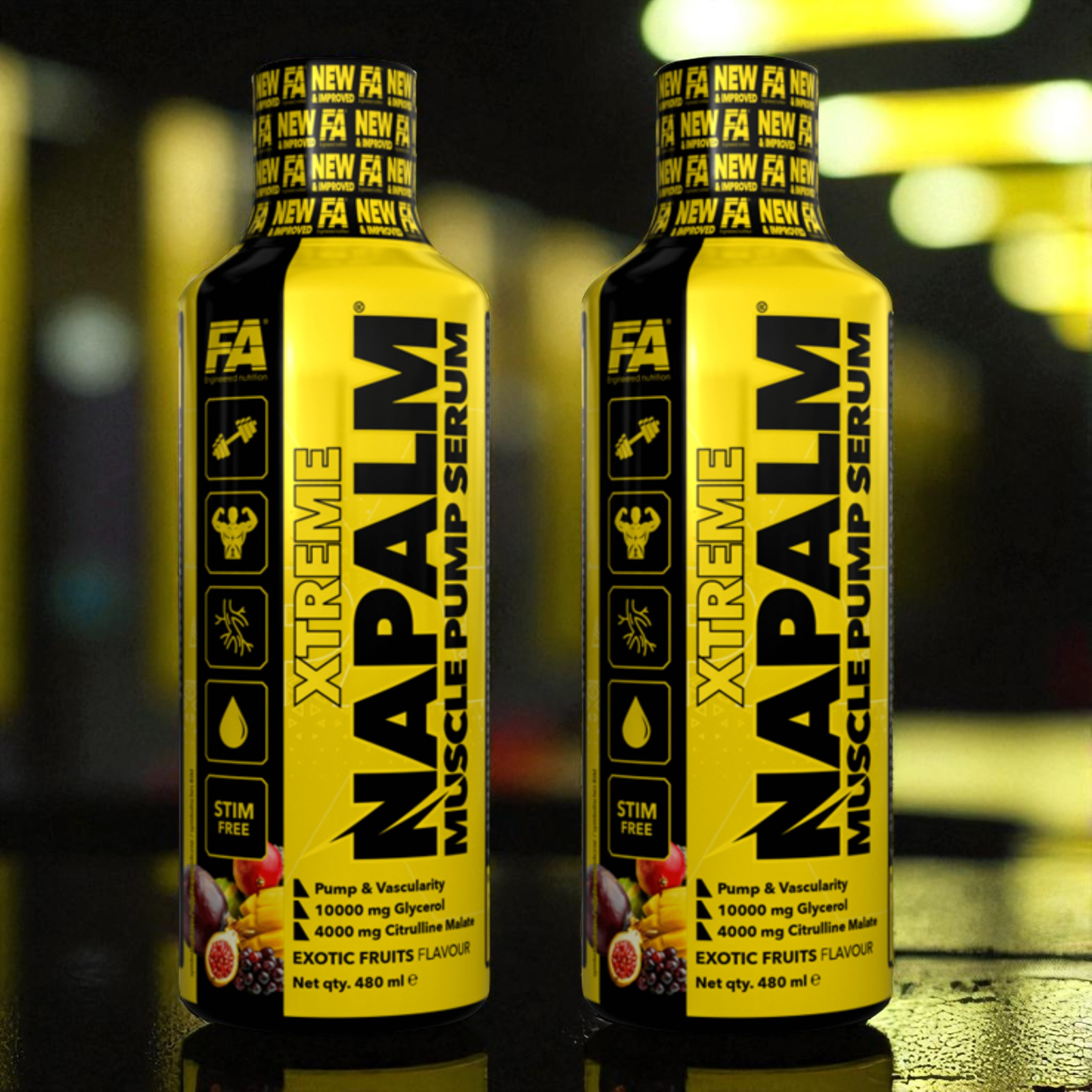 FITNESS AUTHORITY Napalm Muscle Pump Serum - 2x 480ml - ExoticFruits - SOLDES - 31-03