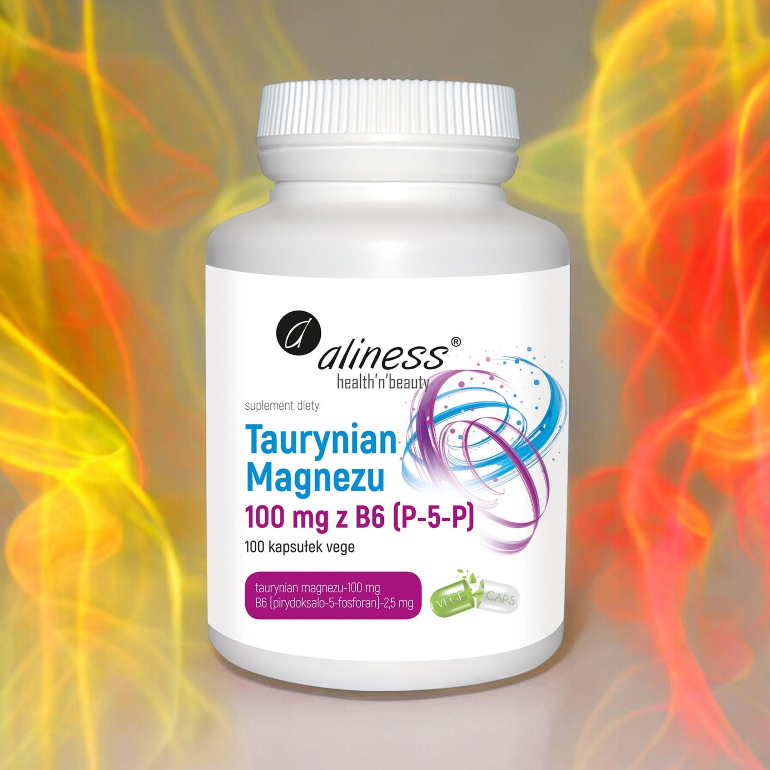 ALINESS Taurynian Magnezu 100mg avec B6 - 100vcaps.