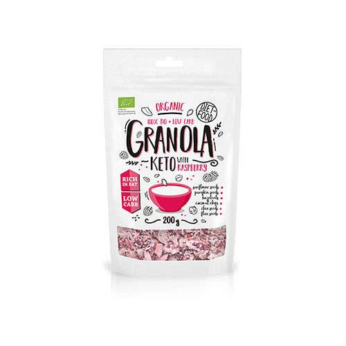 DIET FOOD Bio Keto Granola with Raspberry - Granola à la framboise - 200 g