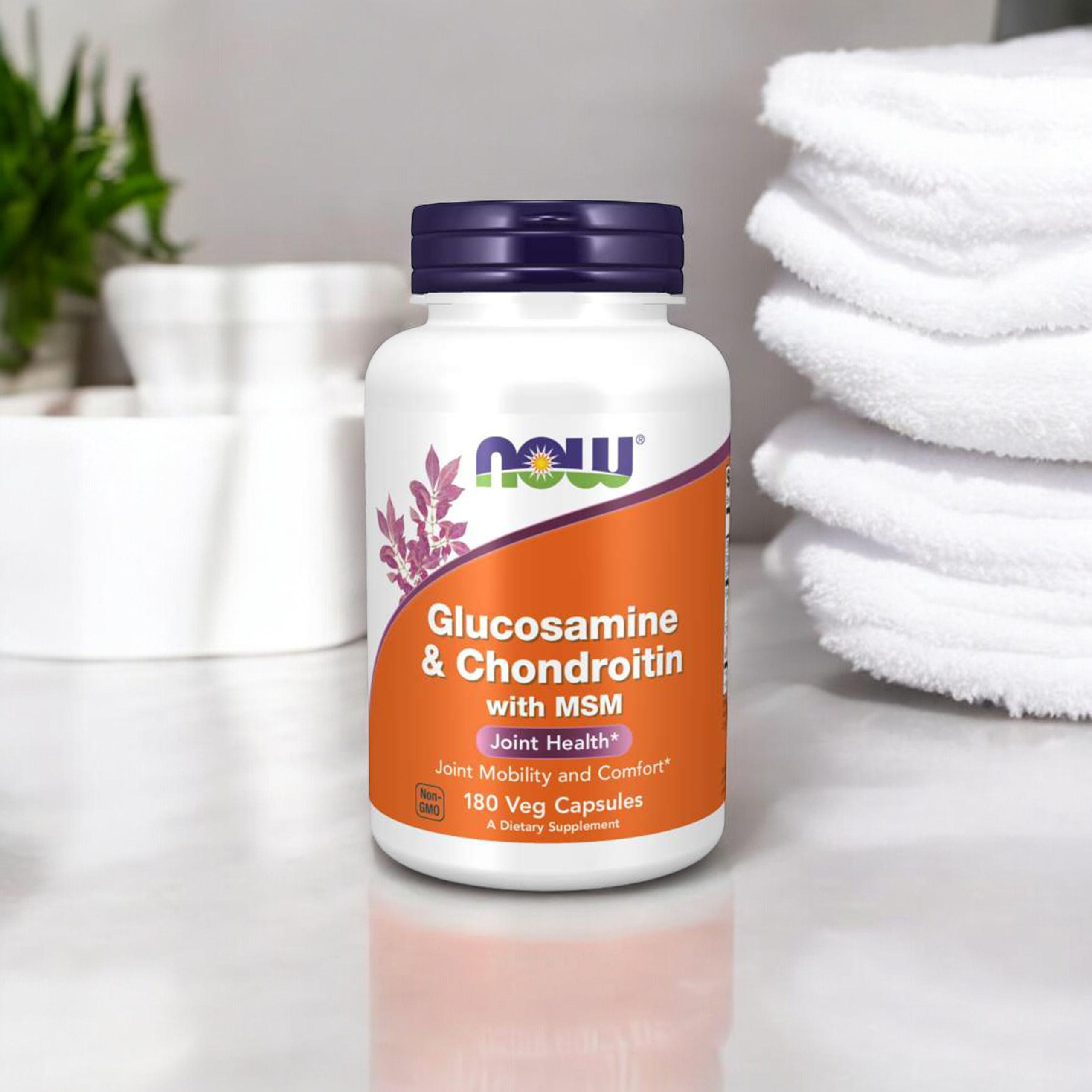 NOW Glucosamine & Chondroitin with MSM - 180vcaps