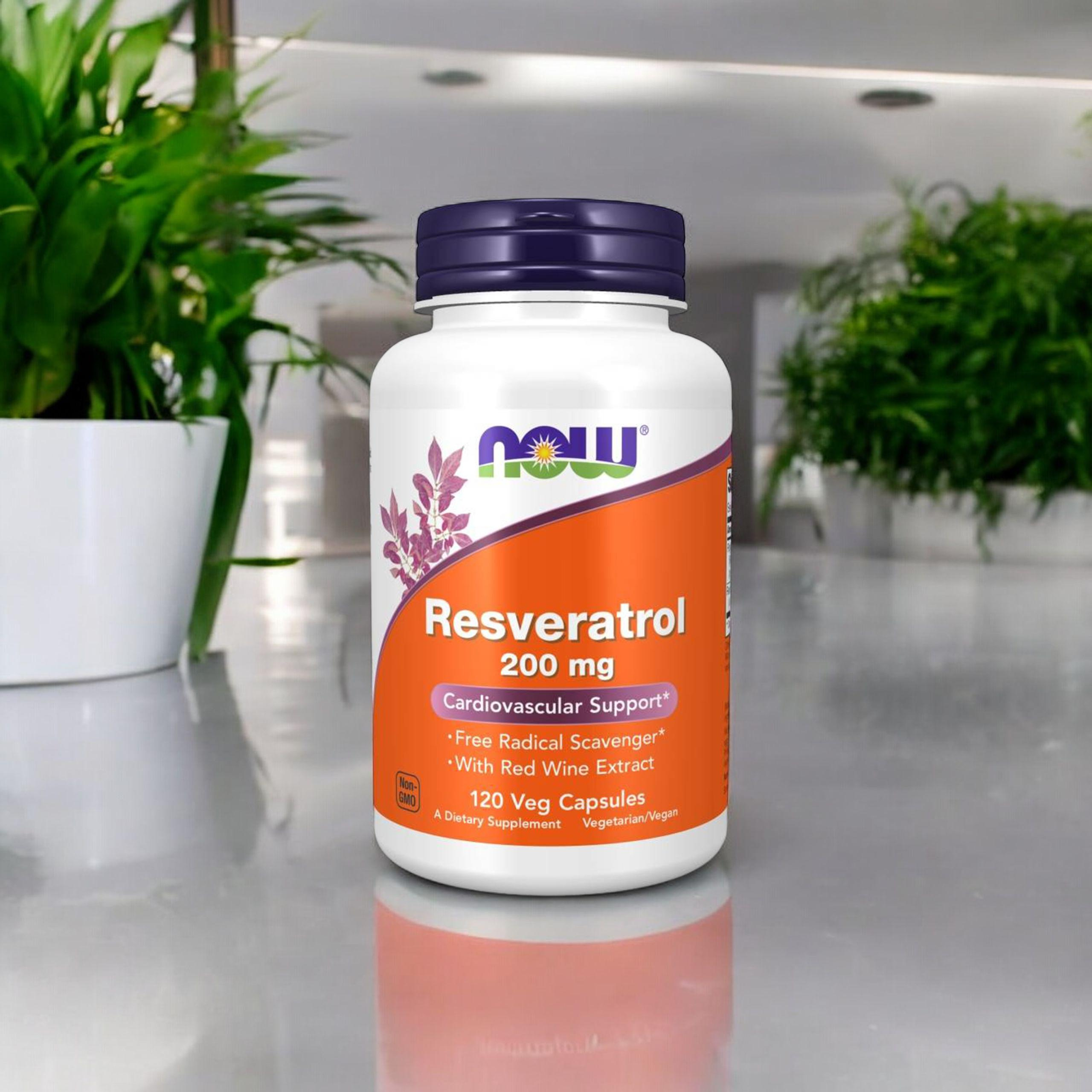 NOW Natural Resveratrol 200mg - 120vegcaps
