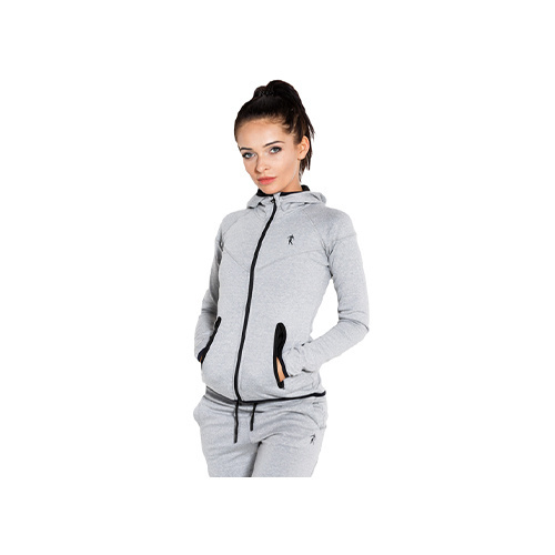 KEVIN LEVRONE Hoodie Veste pour Femme - Melange Grey - L