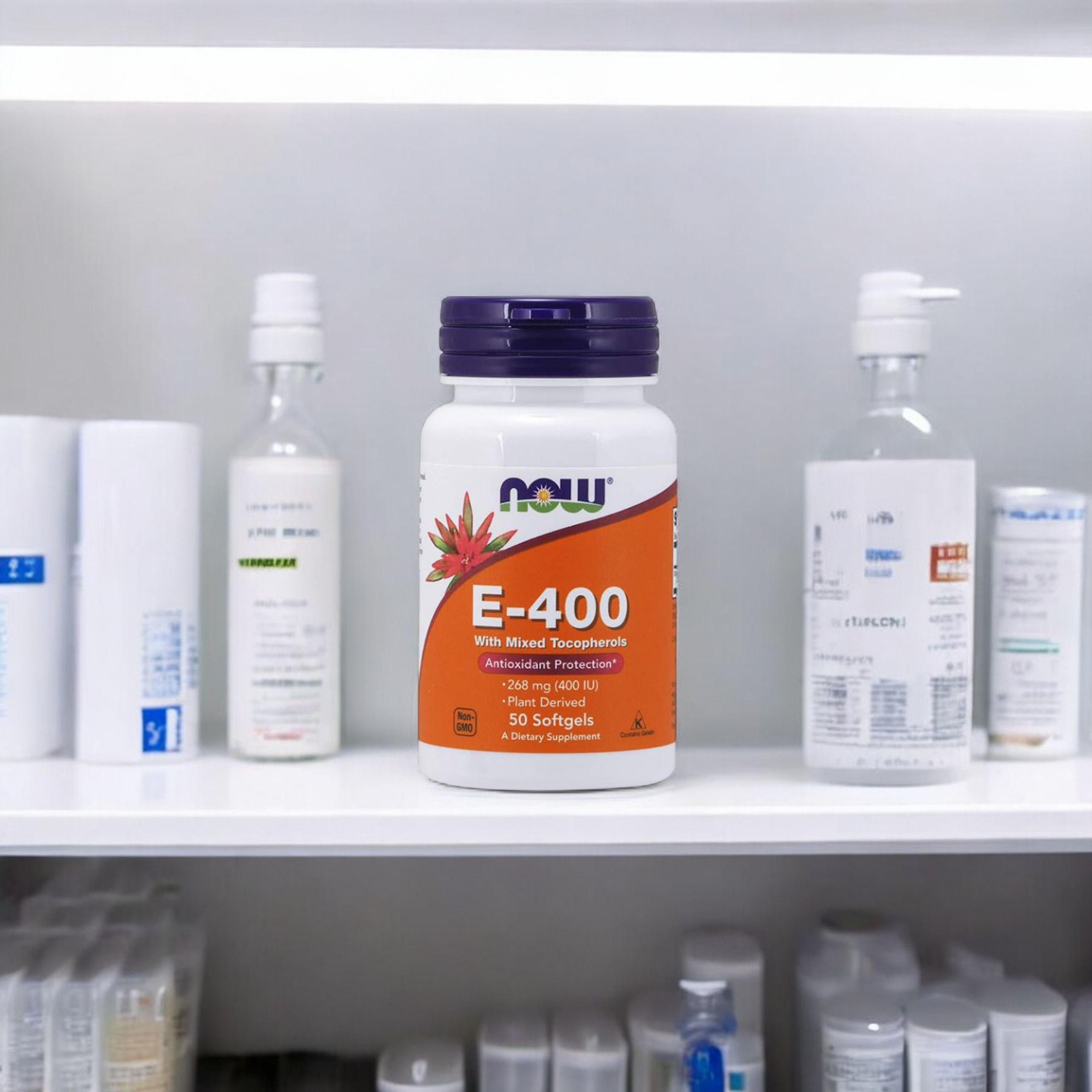 NOW Vitamin E-400 With Mixed Tocopherols - 50softgels - Vitamine E avec Tocophérols Mixtes