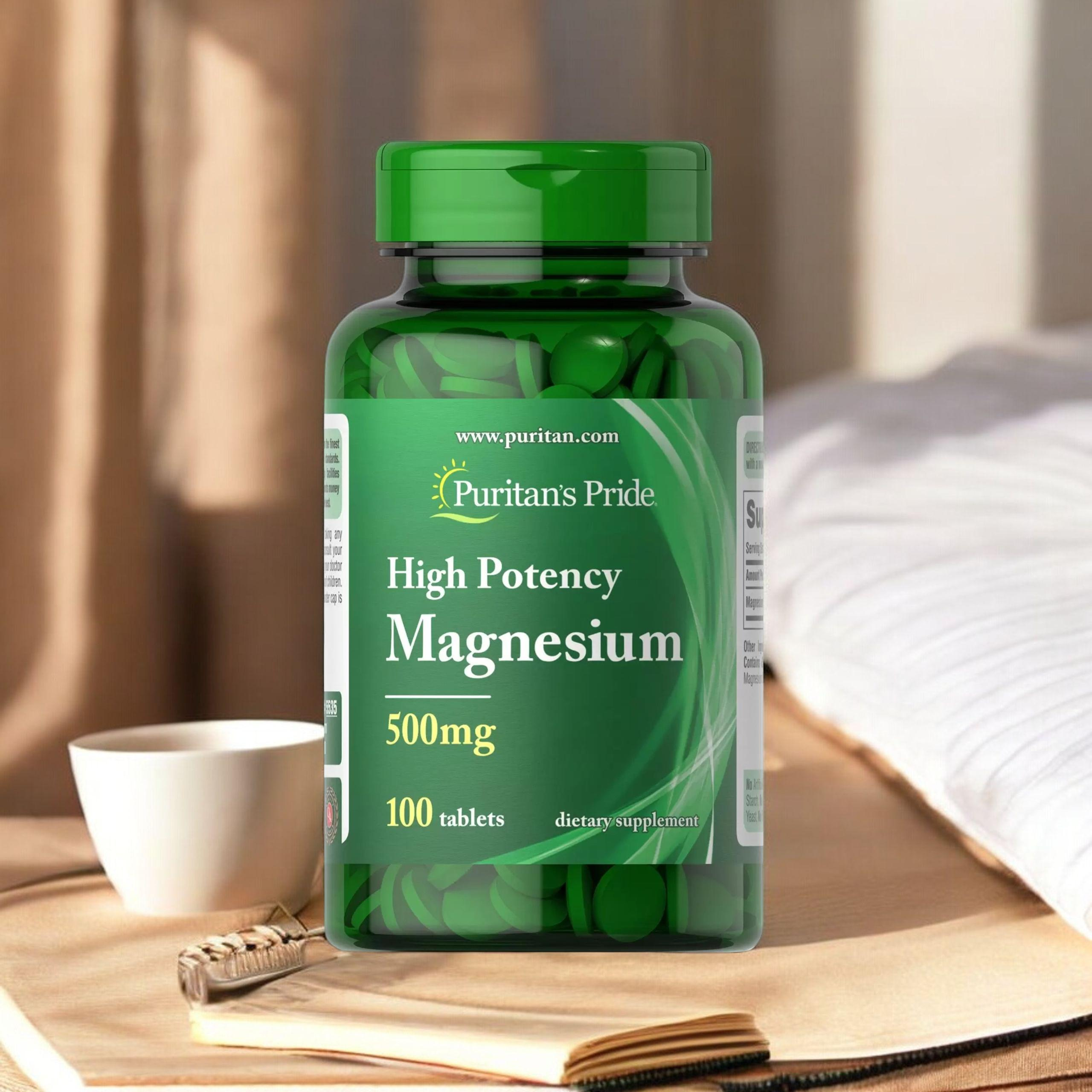Puritan's Pride High Potency Magnesium 500mg - 100tabs - Magnesium