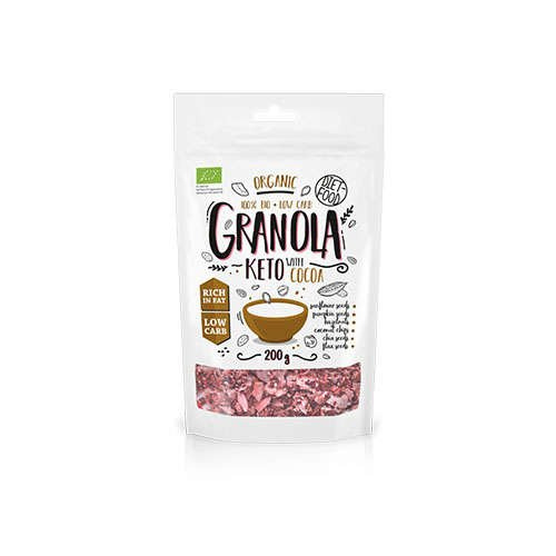 DIET FOOD Bio Keto Granola with Cocoa - Granola avec cacao - 200 g