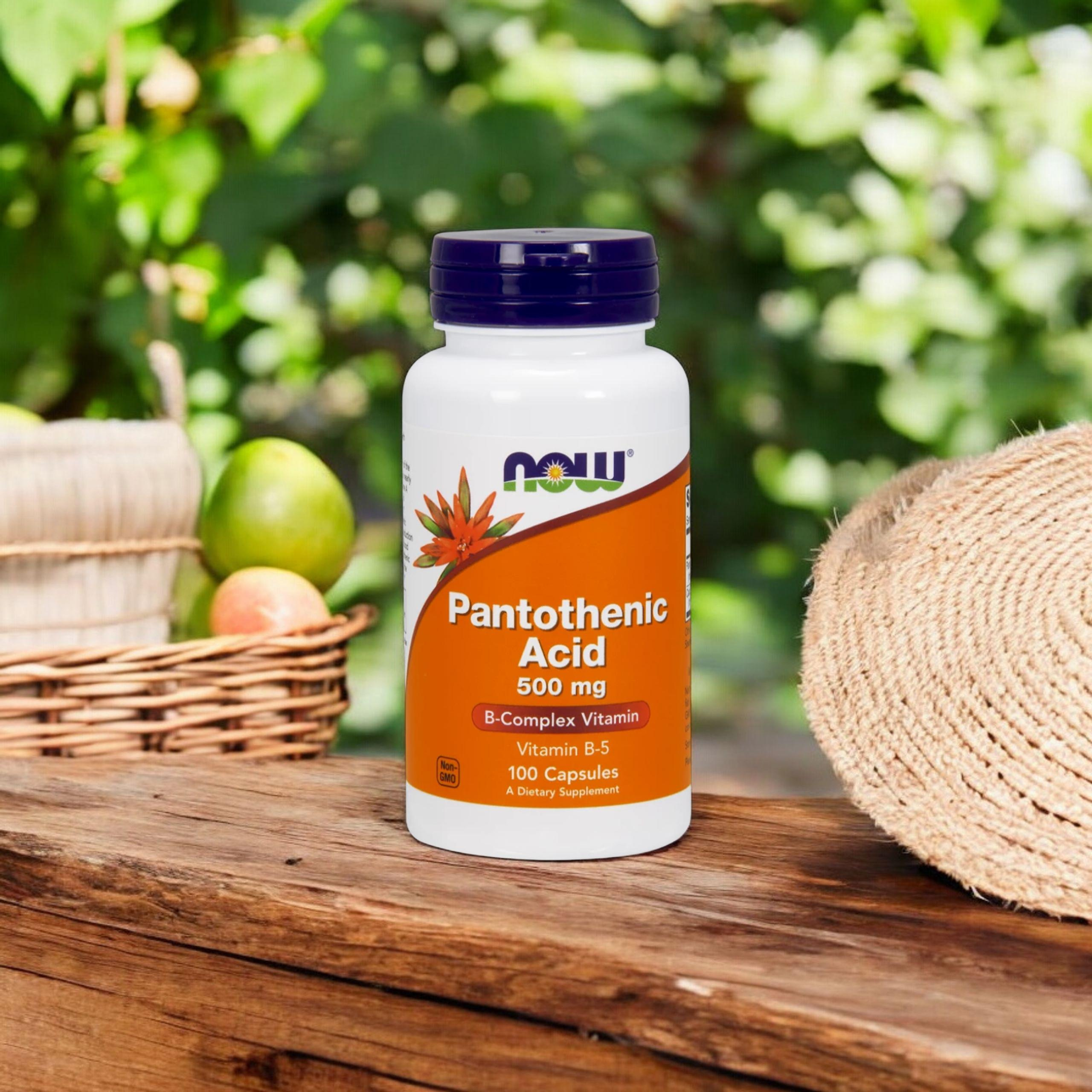 NOW Pantothenic Acid 500mg - 100vcaps. - Acide pantothénique