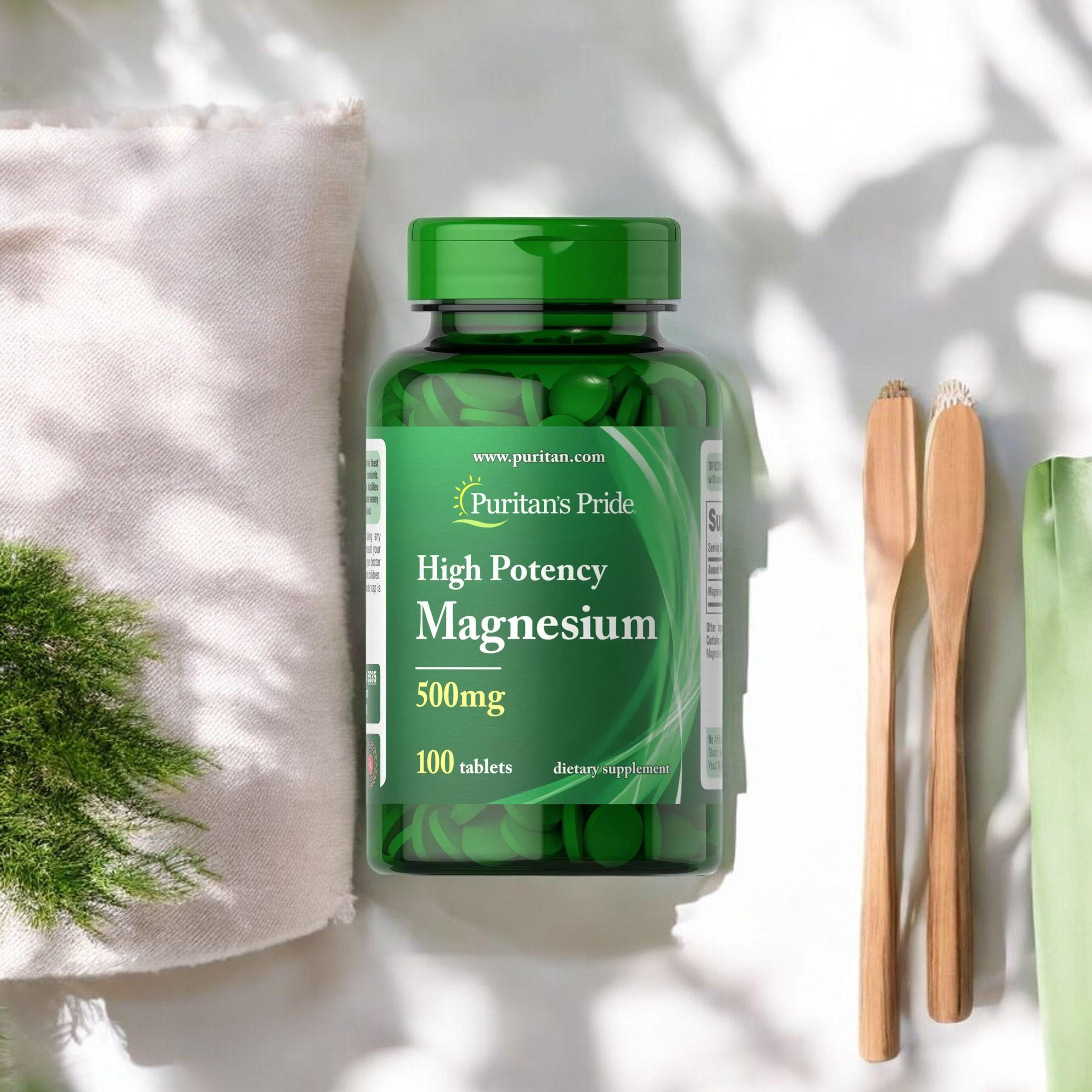 Puritan's Pride High Potency Magnesium 500mg - 100tabs - Magnesium