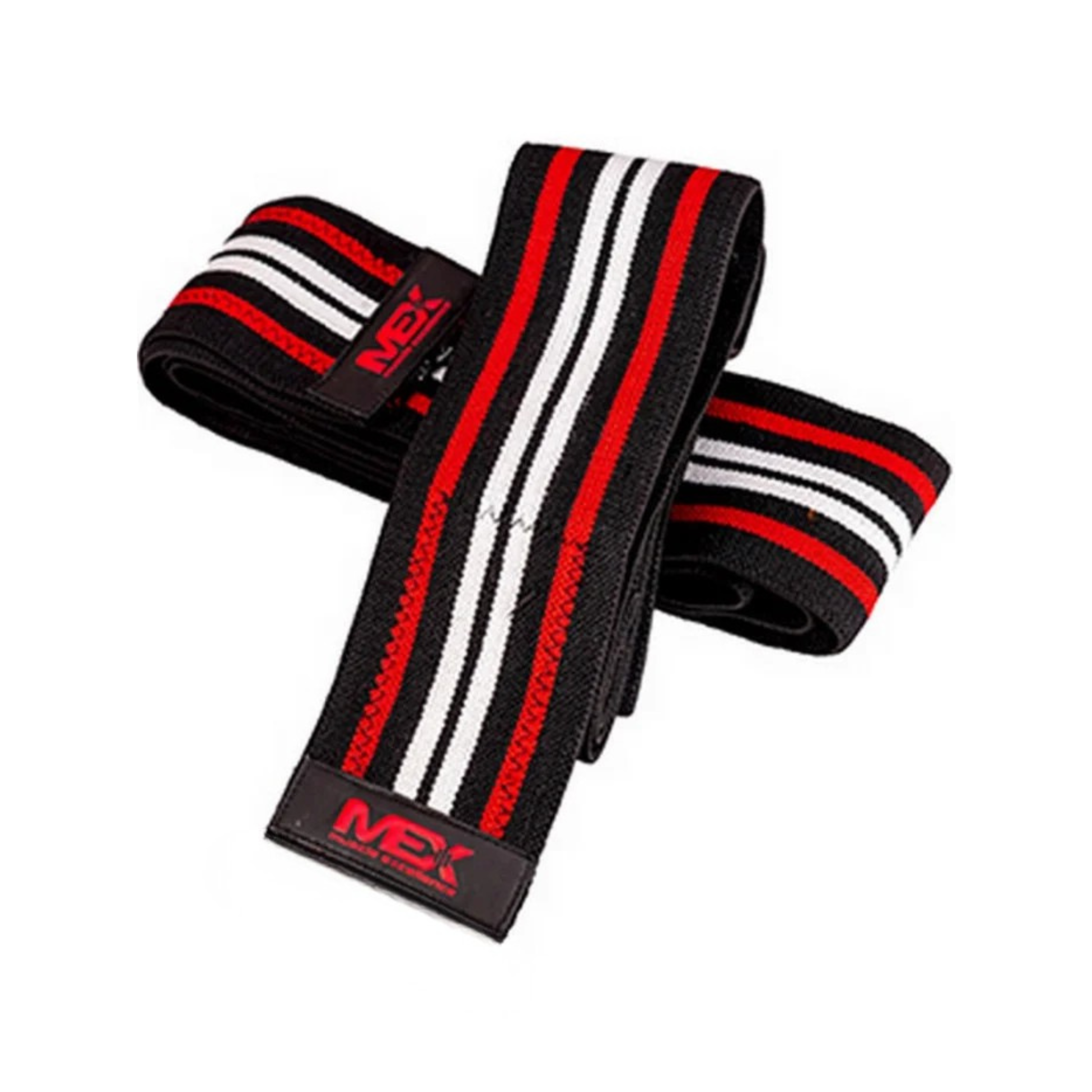MEX SPORT - Knee Wraps - Noir/Rouge/Blanc