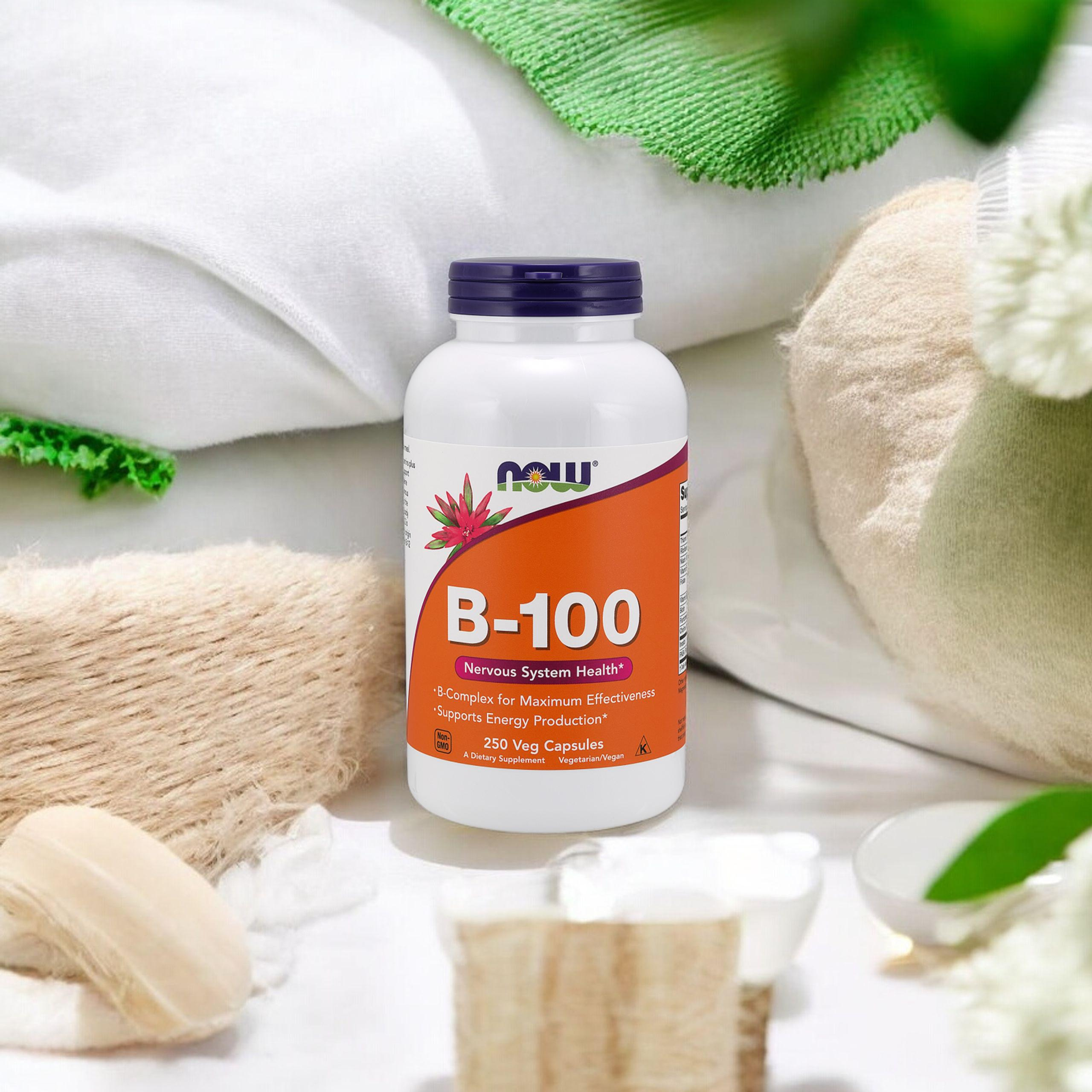 NOW Vitamin B-100 - 250vcaps - Vitamine B