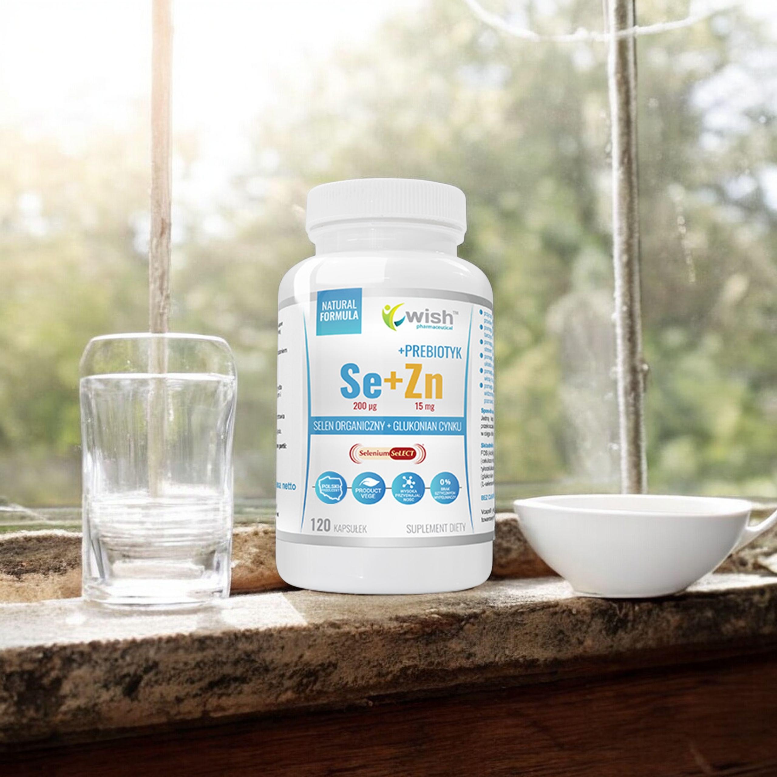 WISH Pharmaceutical Sélénium + Zinc + Prébiotique - 120caps