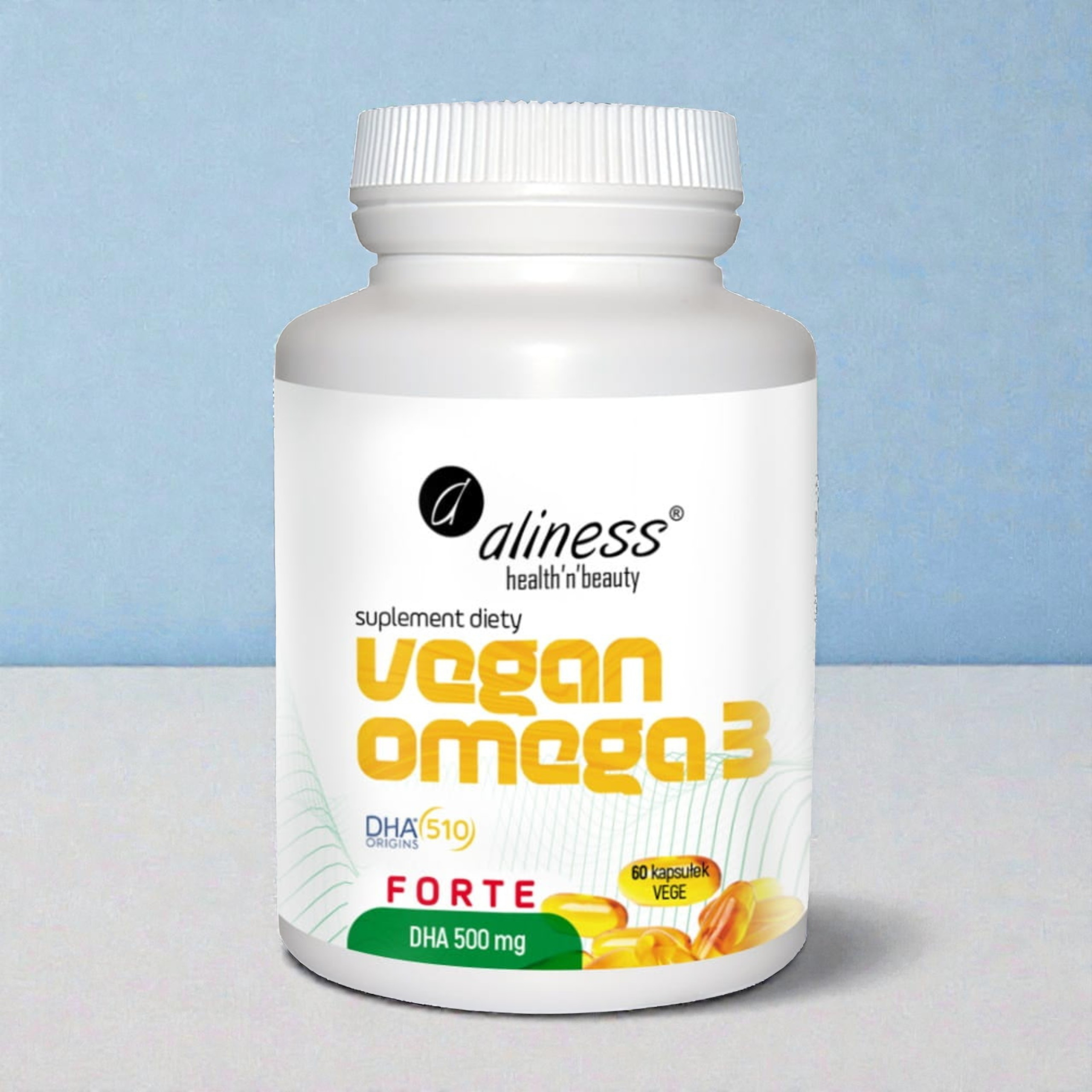 ALINESS - Vegan Omega 3 Forte - DHA 500mg - 60caps.