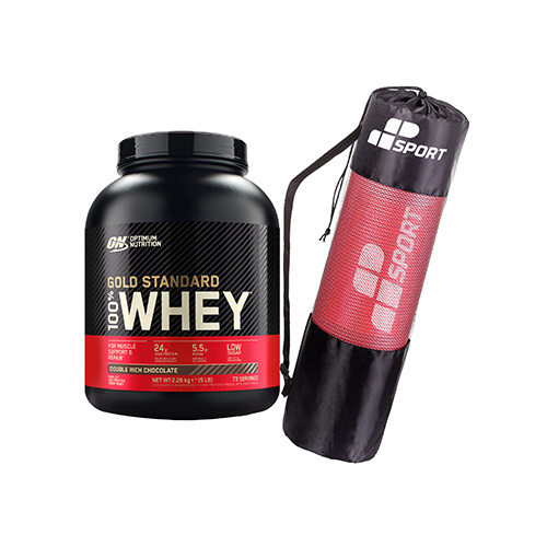 Zestaw OPTIMUM NUTRITION Whey Gold Standard - 2260g + MP SPORT - Tapis d'entraînement GRATUIT