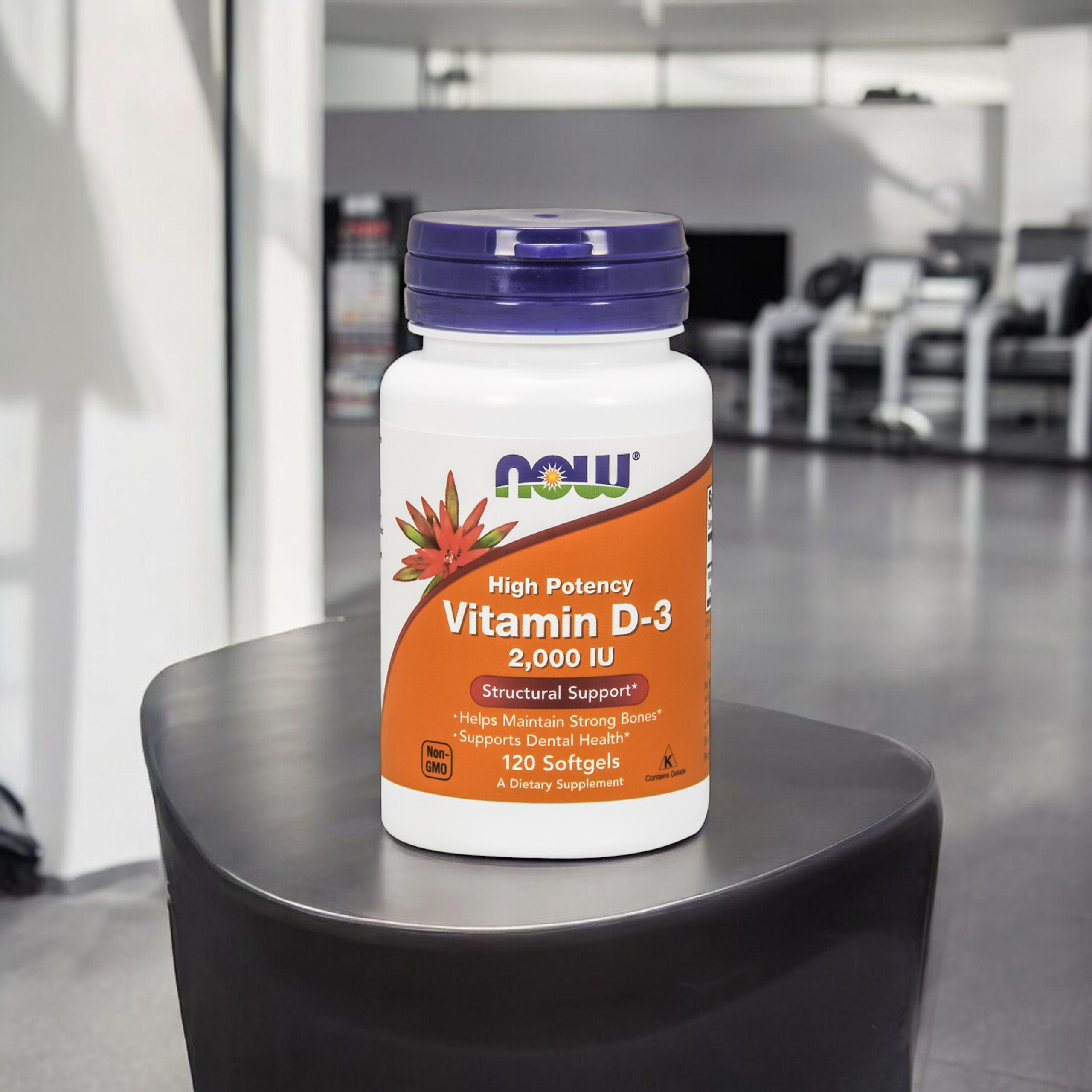 NOW Vitamin D3 2000IU - 120 softgels