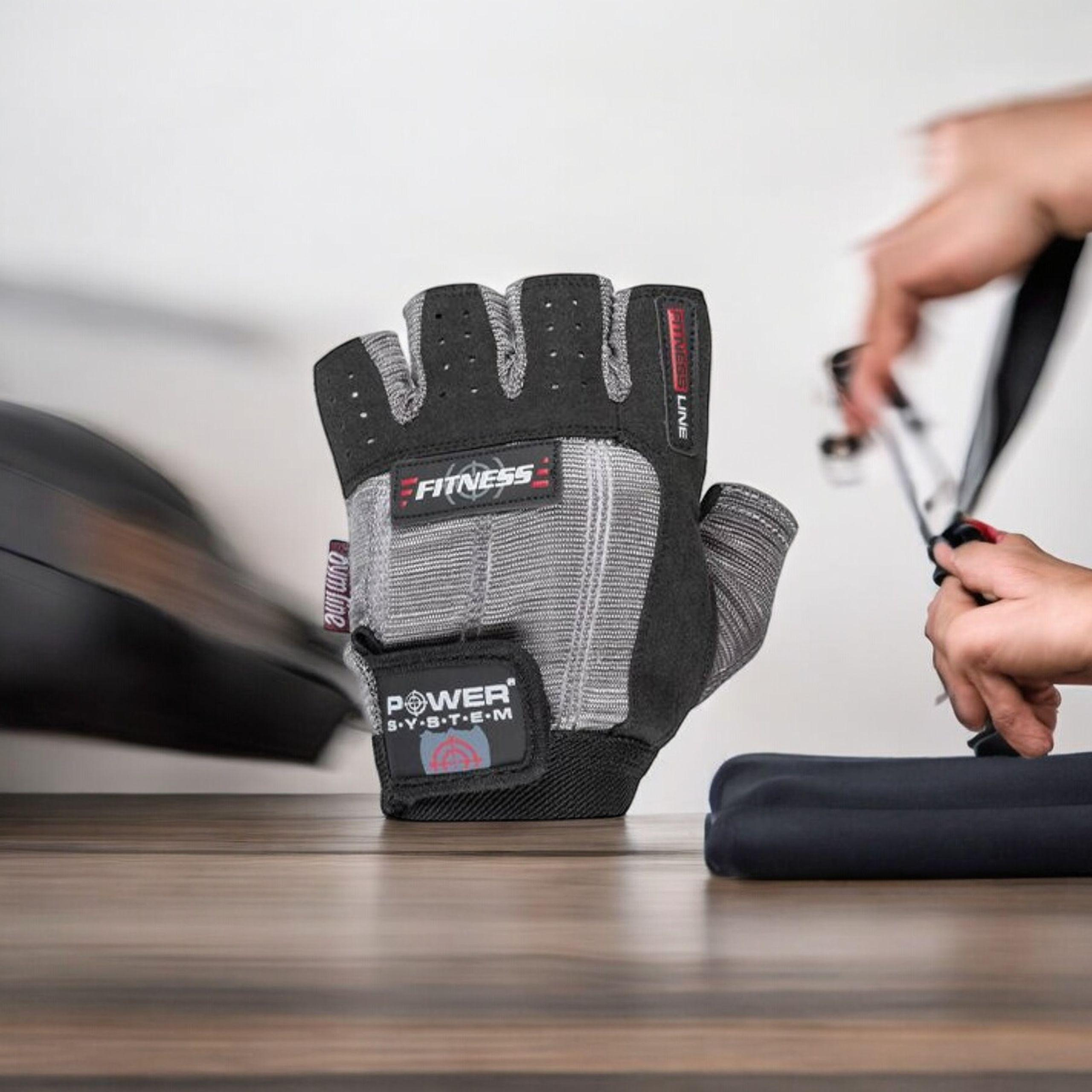 POWER SYSTEM Gants Fitness - Szaro-Czarne