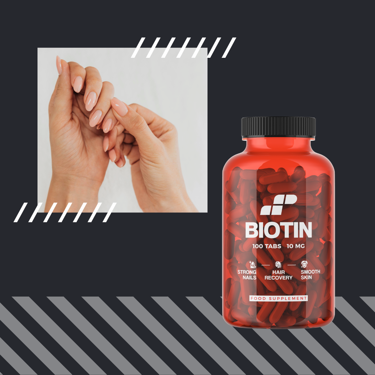 MP NUTRITION Biotin 10mg - 100tabs - Biotine