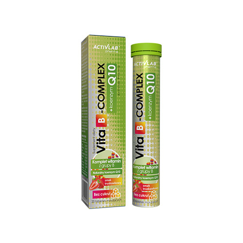 ACTIVLAB Vita B-Complex + Coenzyme Q10 - 20tabs. (effervescentes) - Strawberry
