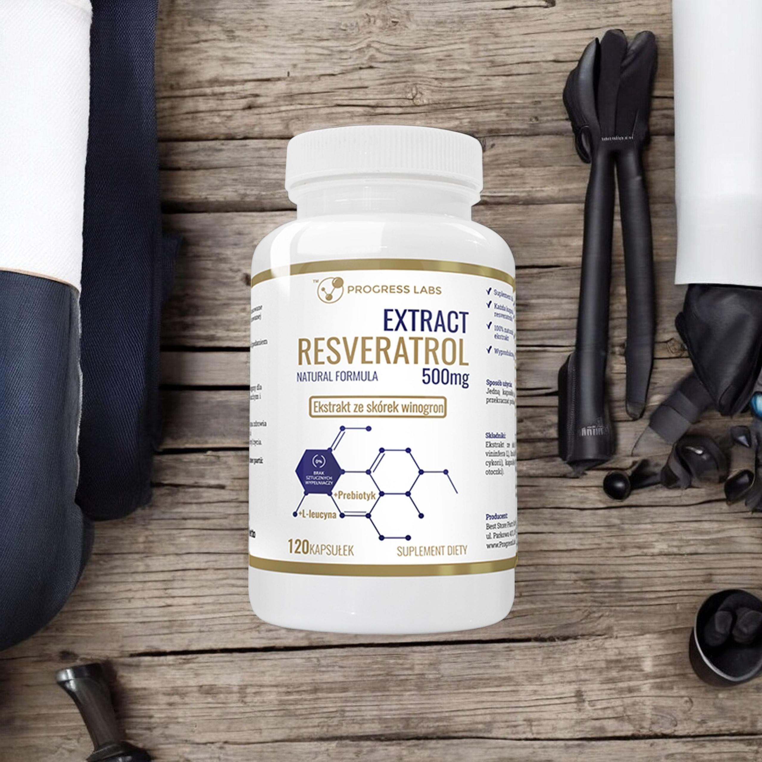 PROGRESS LABS Resveratrol Extract 500mg - 120caps