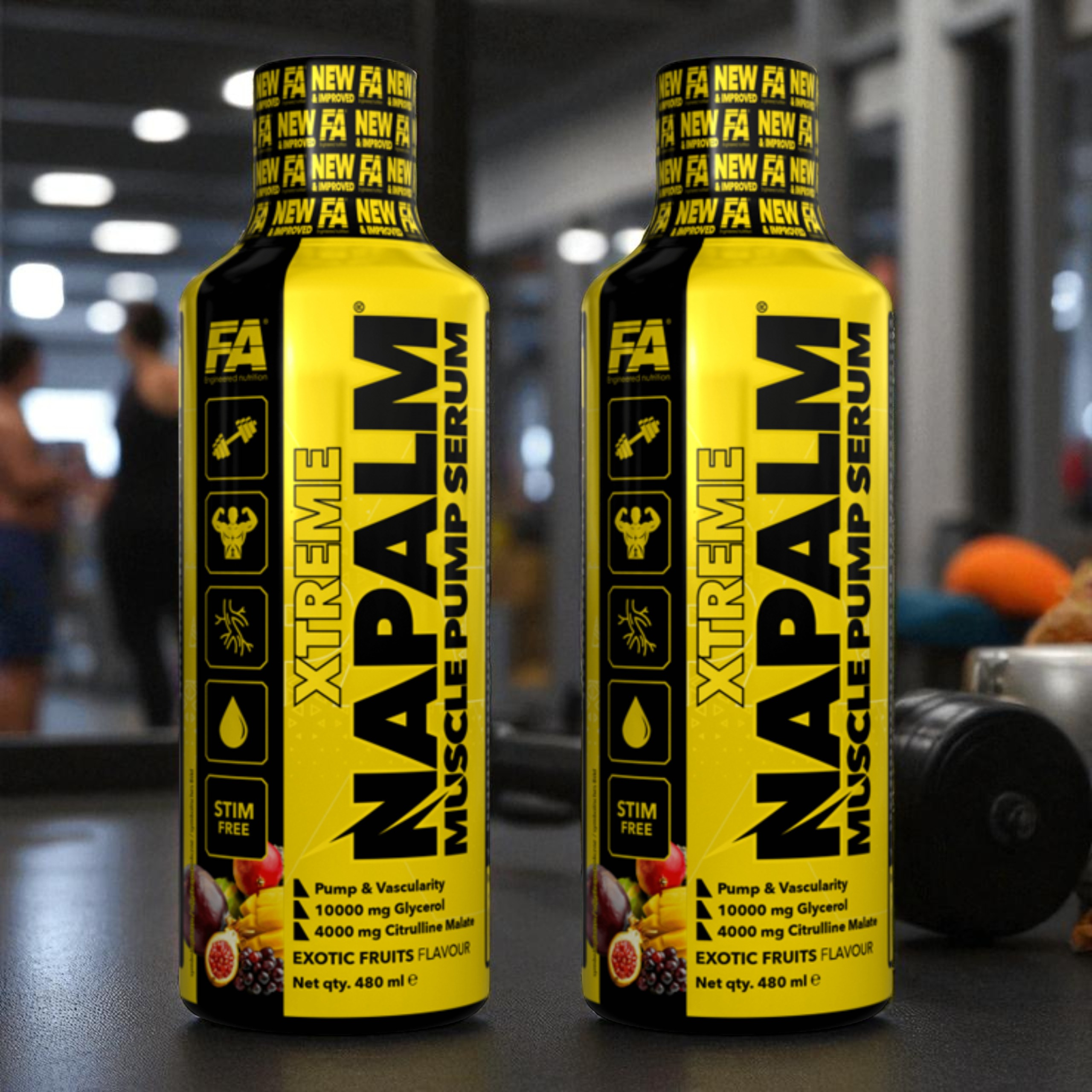 FITNESS AUTHORITY Napalm Muscle Pump Serum - 2x 480ml - ExoticFruits - SOLDES - 31-03