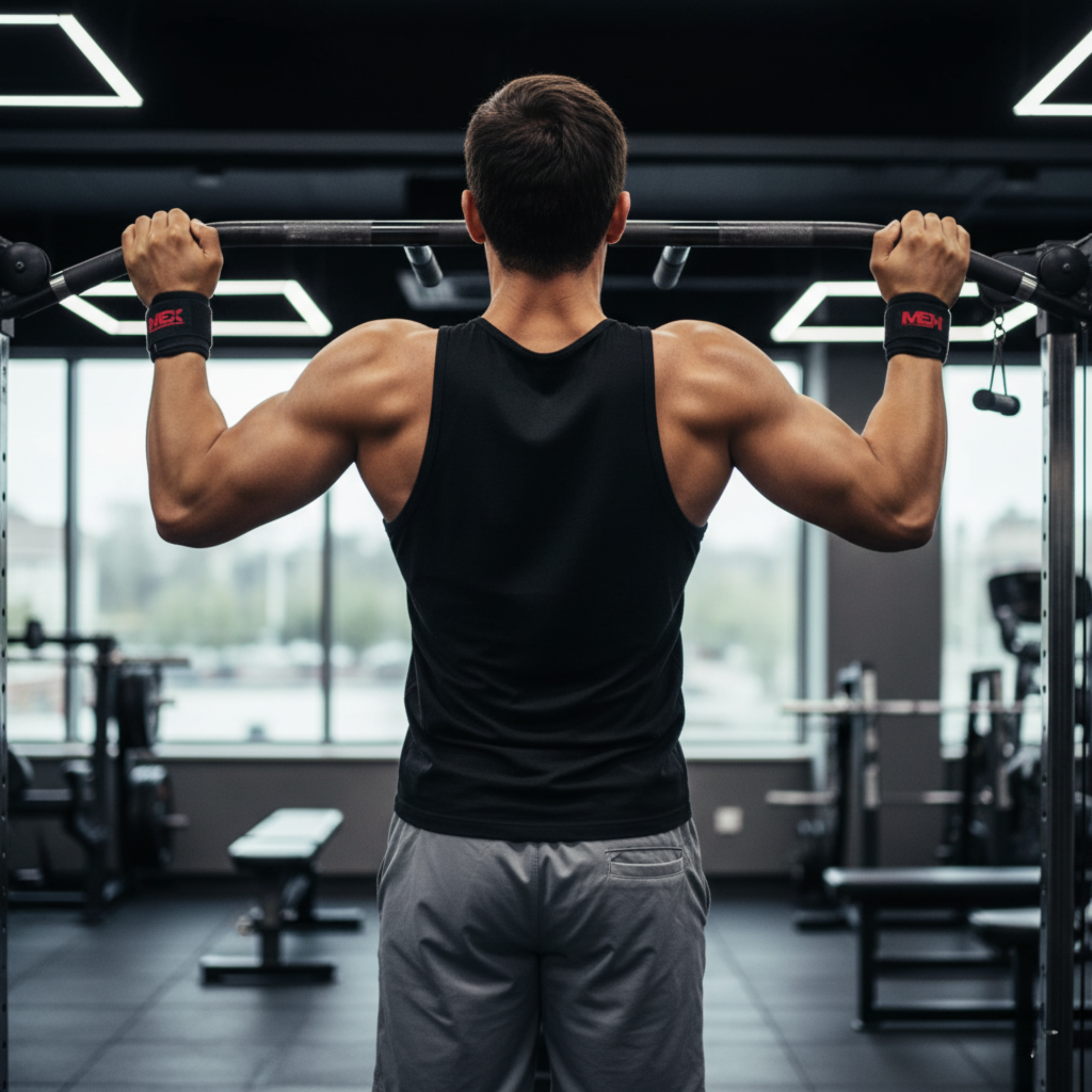 MEX SPORT - Power Pro Lifting Hooks - Noir