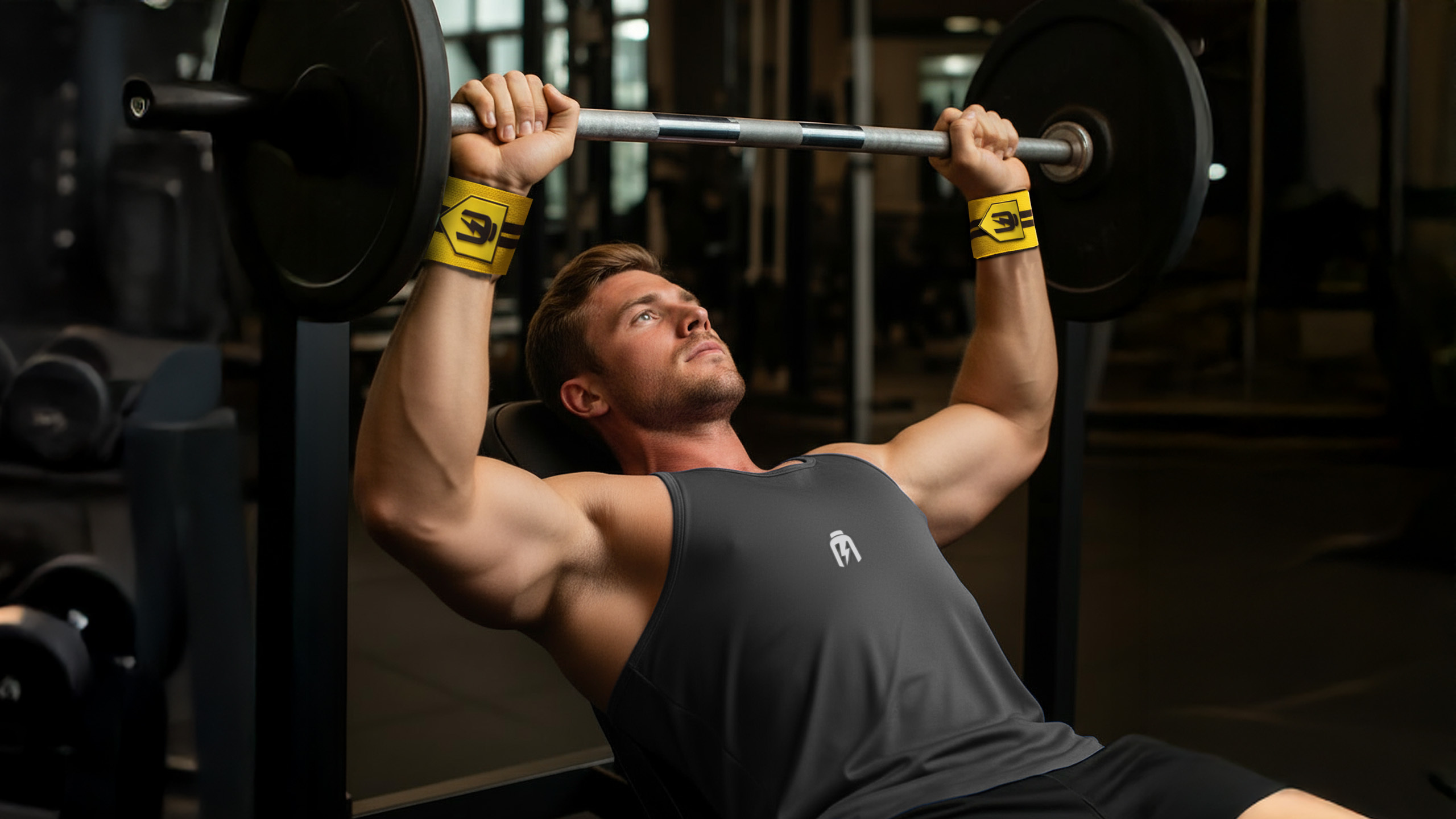 HIRO.LAB Wrist Wrap - Rubber Logo New - Black - Sangles pour soulever des poids