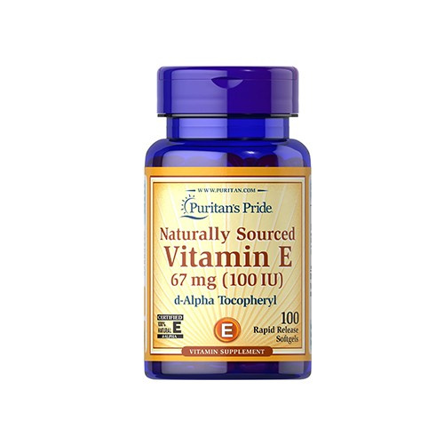 Puritan's Pride Vitamin E 67mg d-AT (100IU) - 100softgels - Vitamine E
