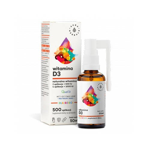 AURA HERBALS Vitamine D3 Pour Enfants MCT - Areozol - 50ml