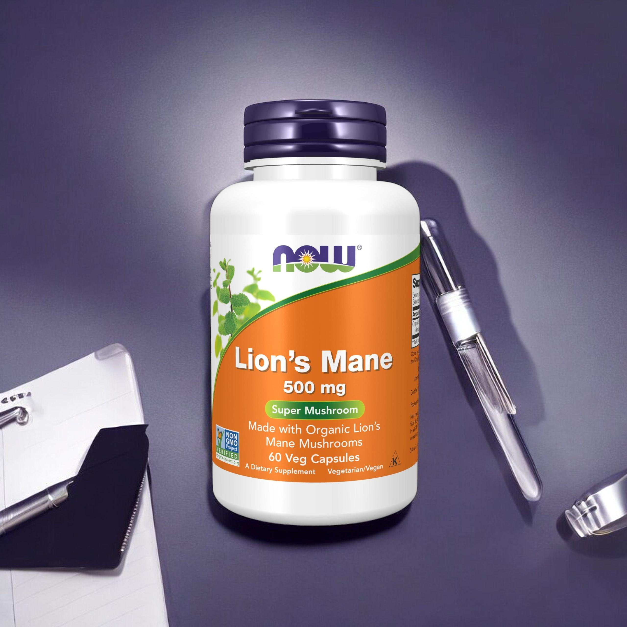 NOW - Champignon Crinière de Lion 500mg - 60 gélules