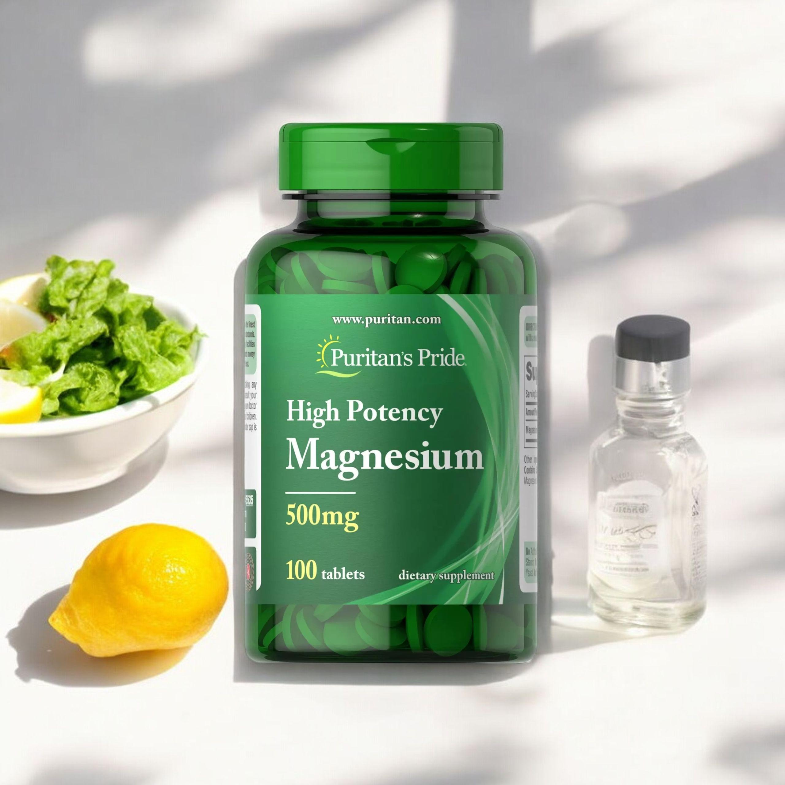 Puritan's Pride High Potency Magnesium 500mg - 100tabs - Magnesium