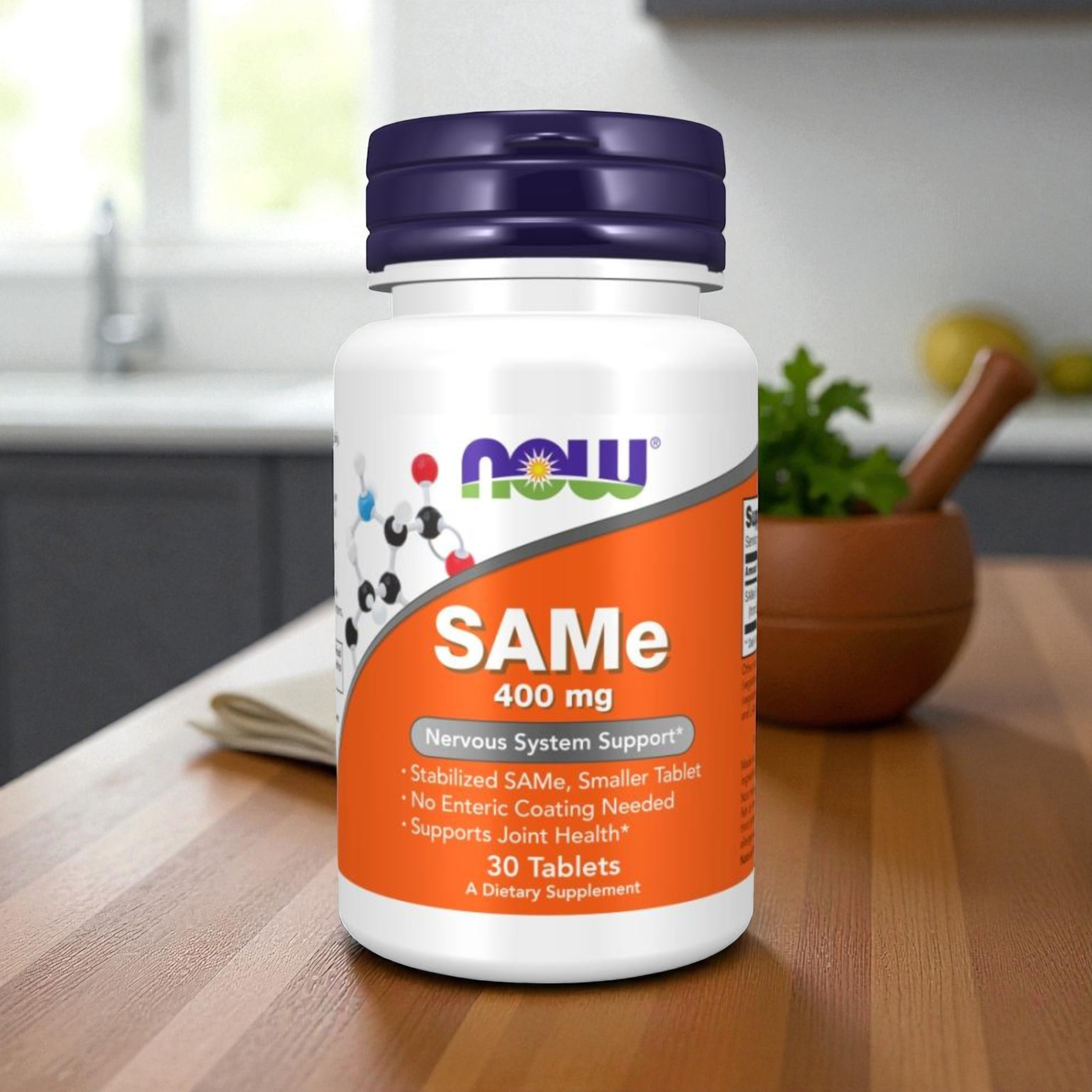 NOW - SAMe S-Adénosyl L-Méthionine - 400 mg - 30 comprimés