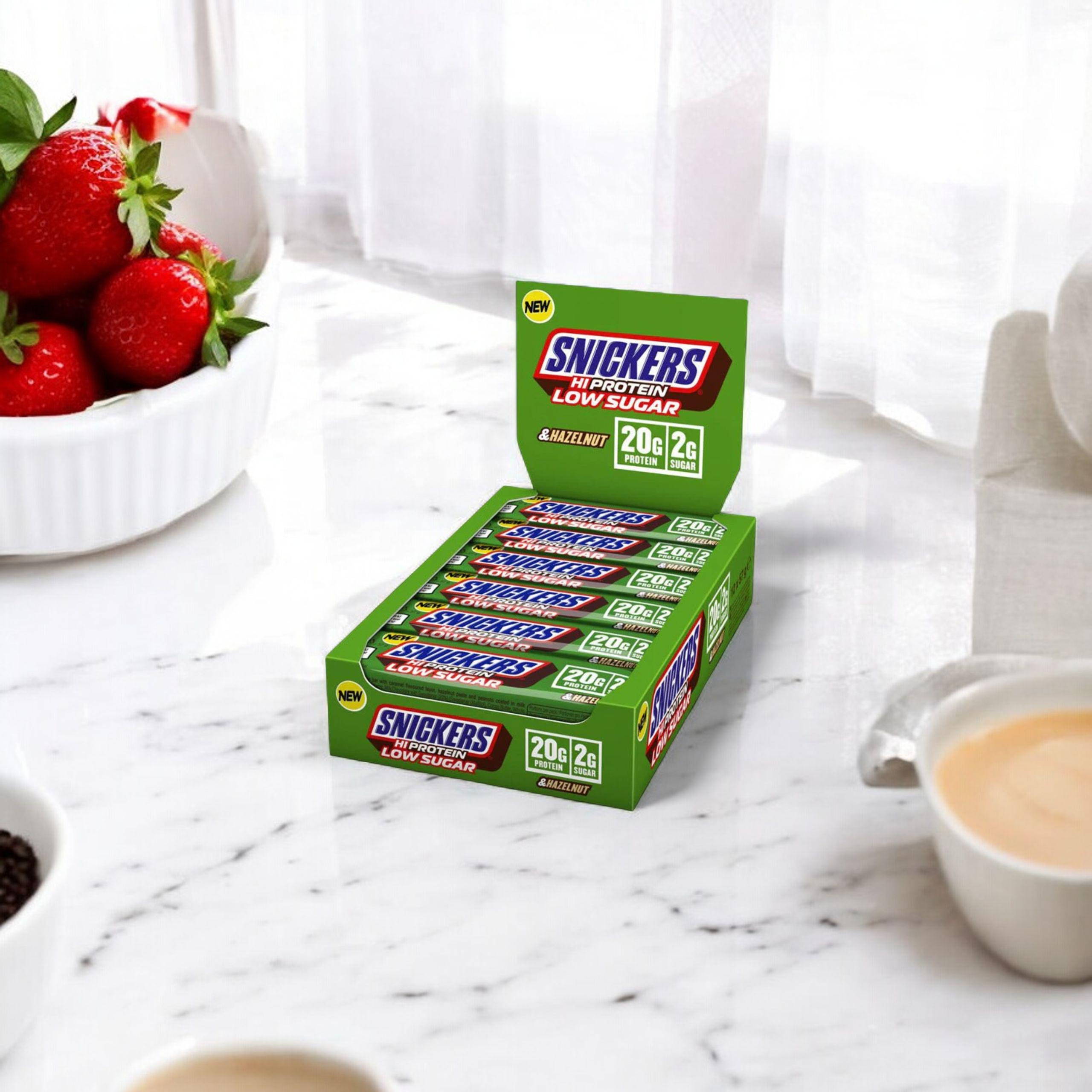 Mars - Barre Snickers HI Protein Faible en Sucre - 57g x12 - Noisette