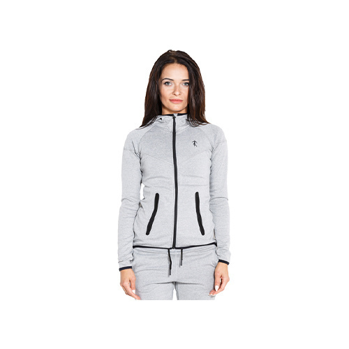 KEVIN LEVRONE Hoodie Veste pour Femme - Melange Grey - L