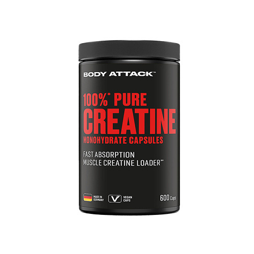 BODY ATTACK 100% Pure Creatine - 600caps