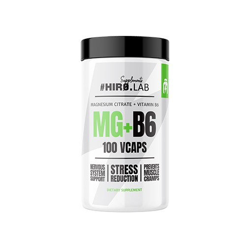 HIRO.LAB Mg + B6 100 vcaps - Magnésium + Vitamine B6