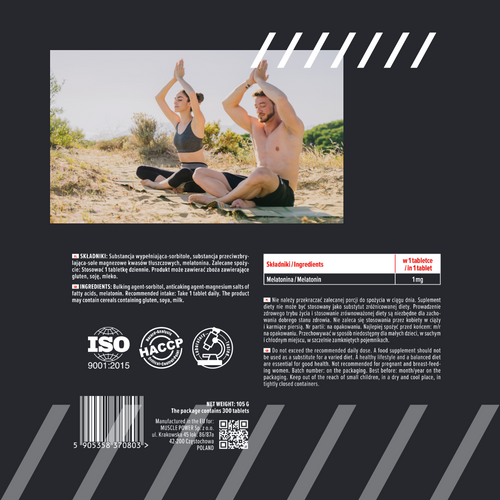 MP NUTRITION Melatonin 1mg - 300tabs - Mélatonine