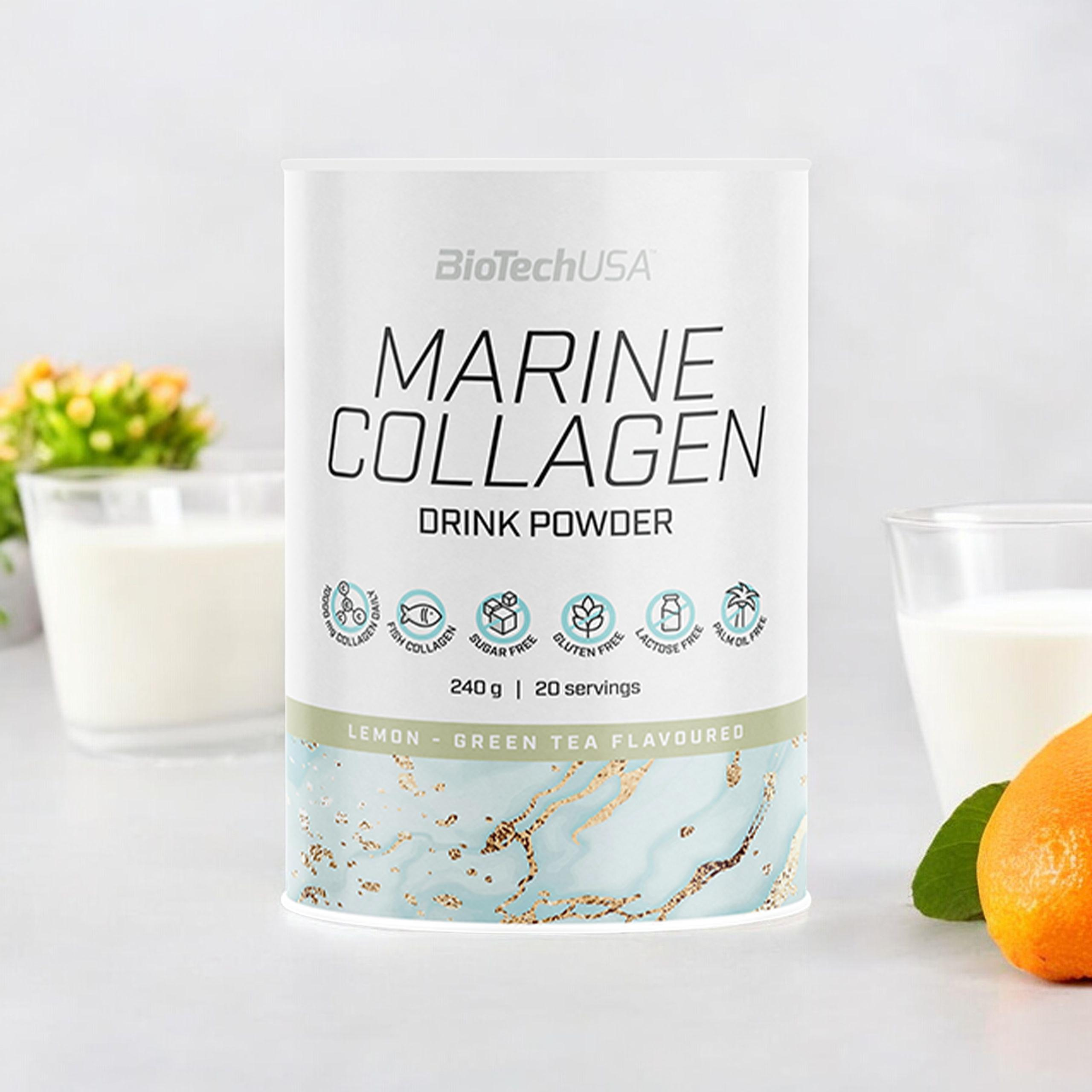 BioTech USA Marine Collagen Drink Powder - 240g - Citron Thé Vert