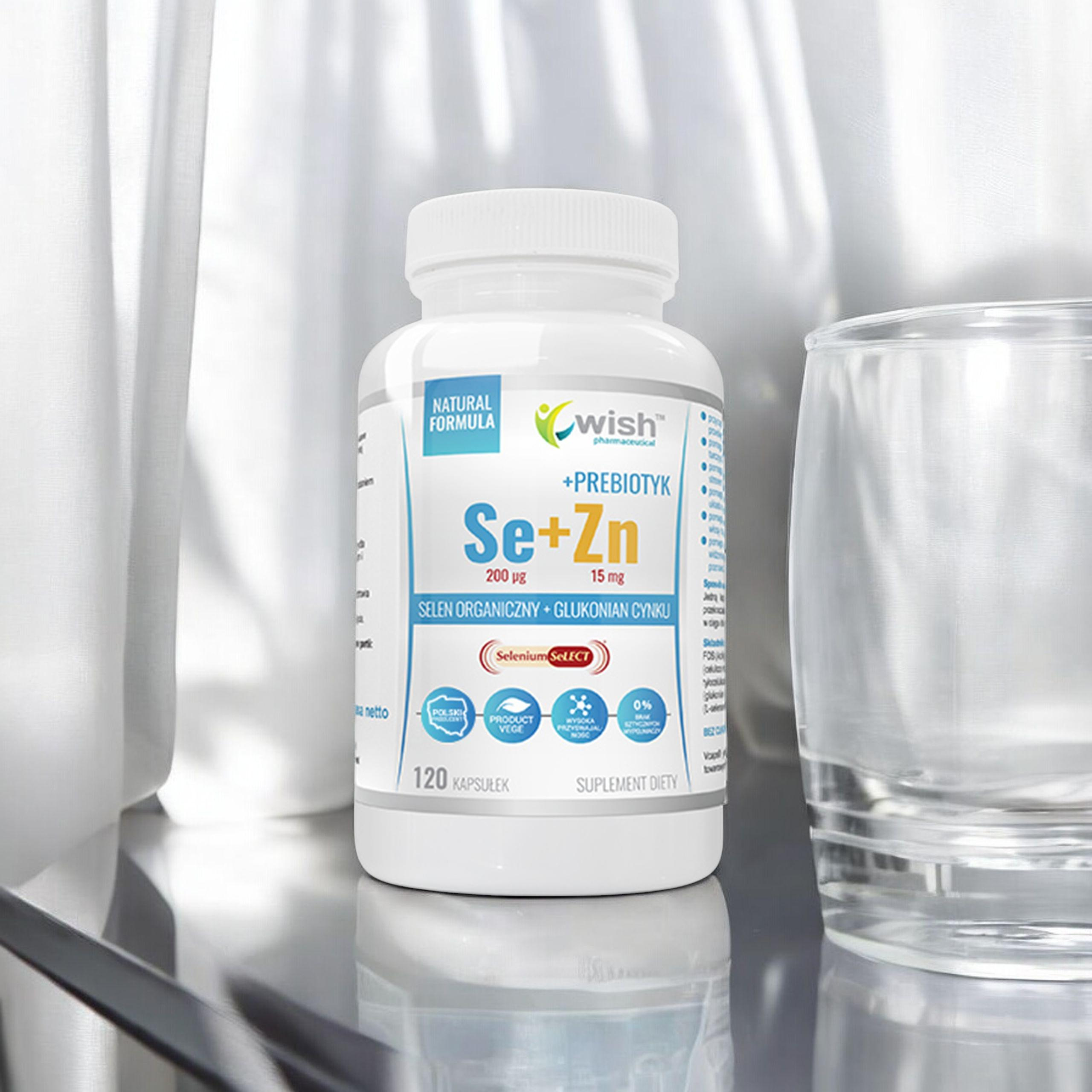 WISH Pharmaceutical Sélénium + Zinc + Prébiotique - 120caps