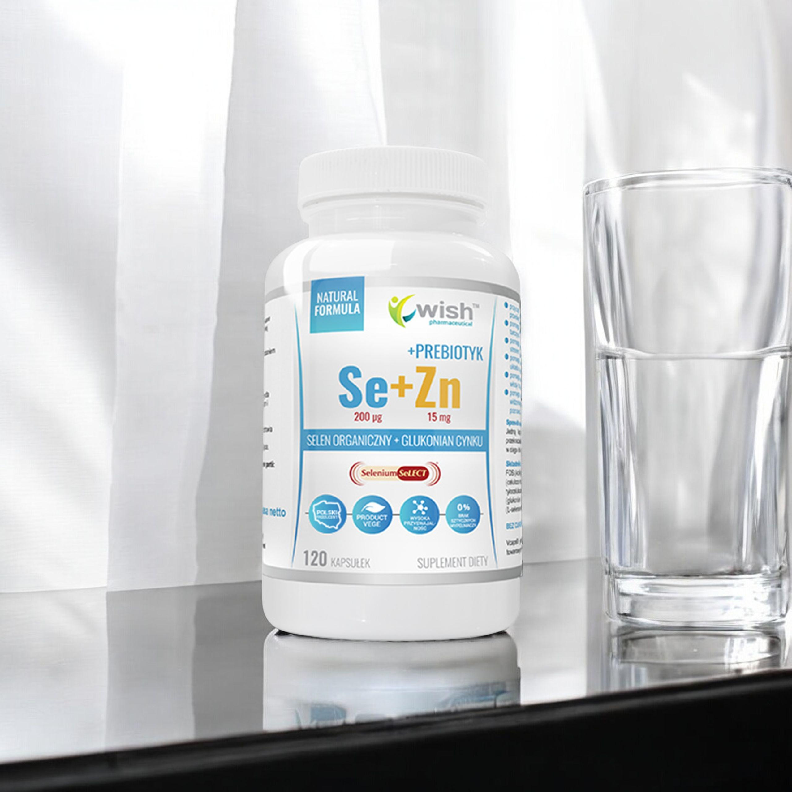 WISH Pharmaceutical Sélénium + Zinc + Prébiotique - 120caps