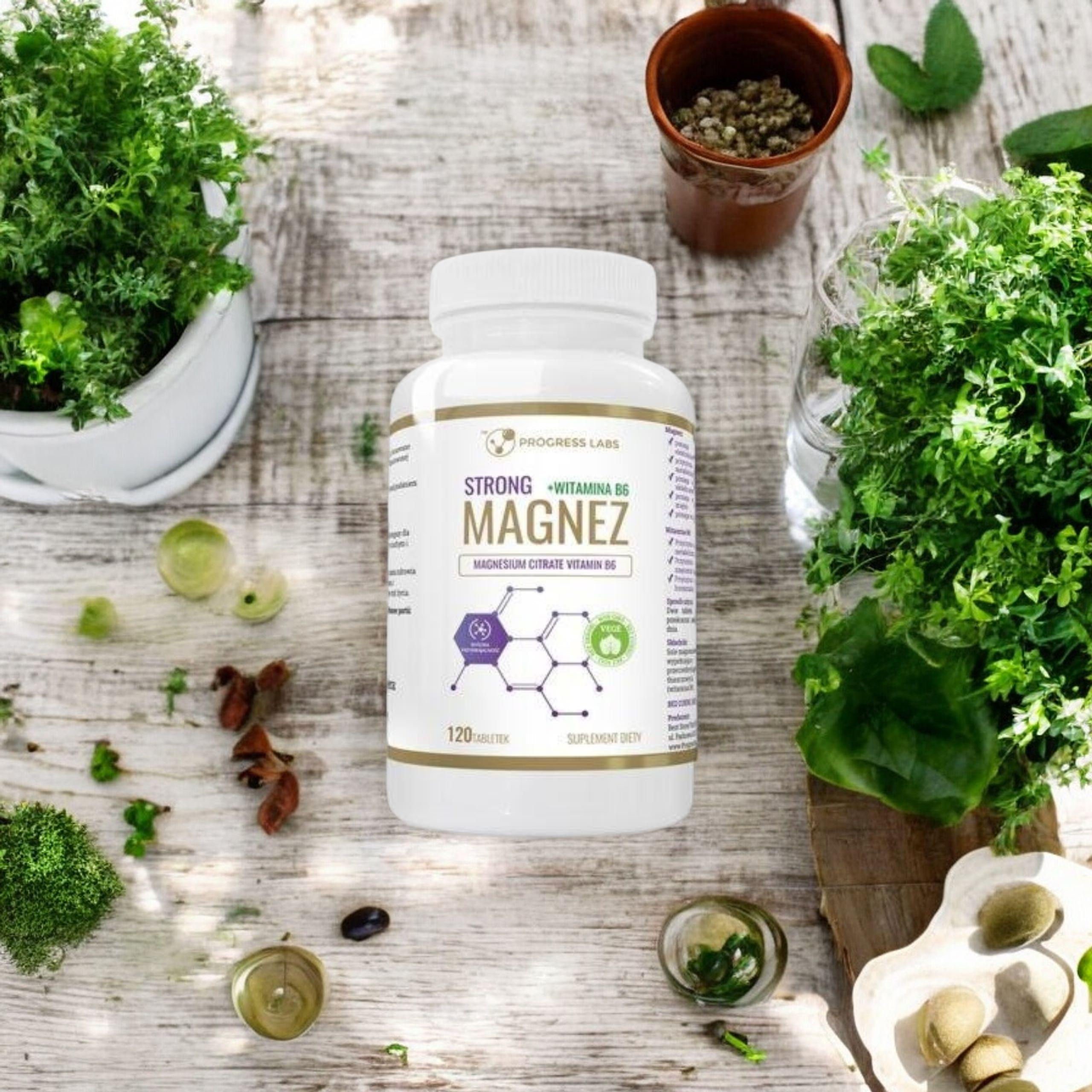 PROGRESS LABS - Magnésium Fort + Vitamine B6 350mg - 120 comprimés.