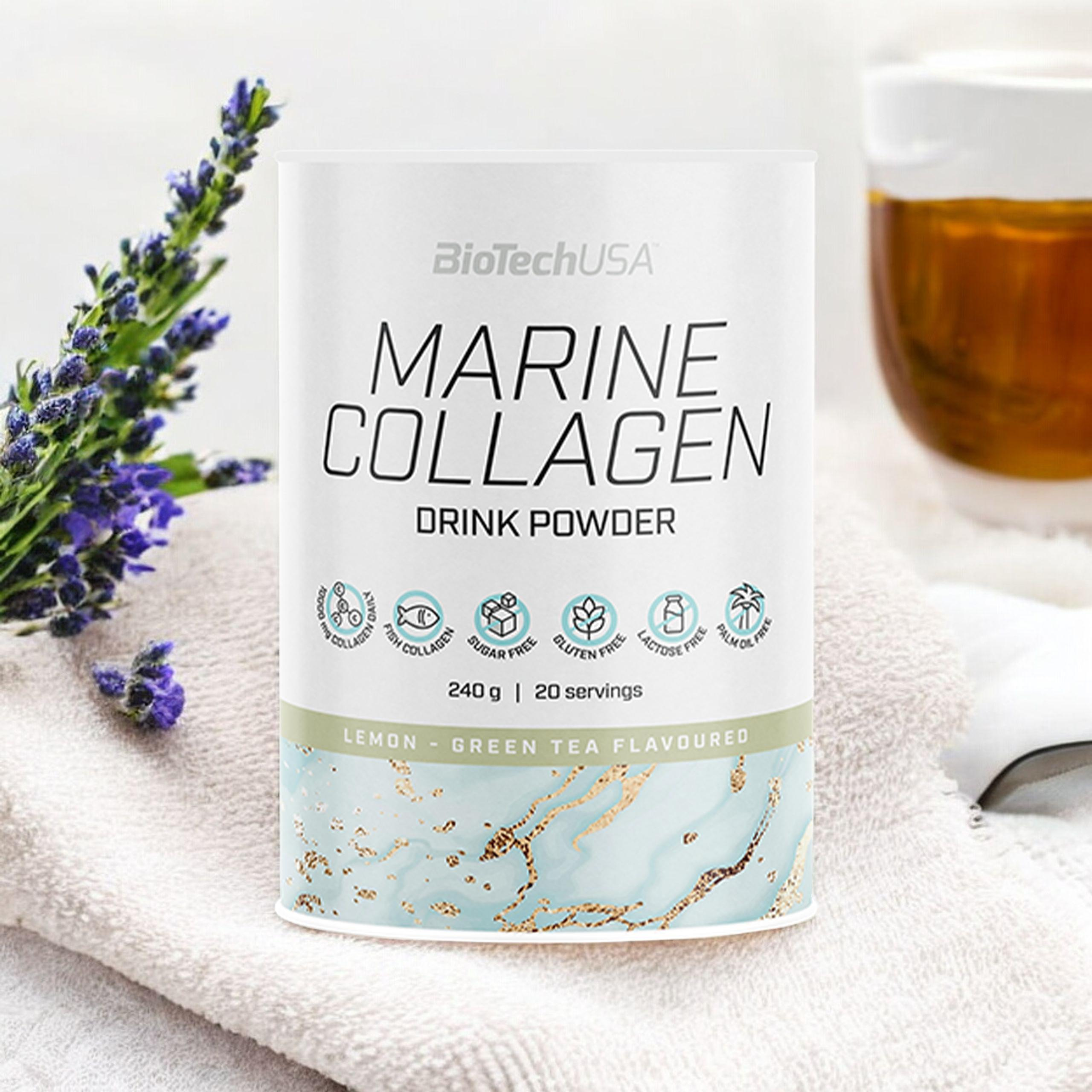 BioTech USA Marine Collagen Drink Powder - 240g - Citron Thé Vert