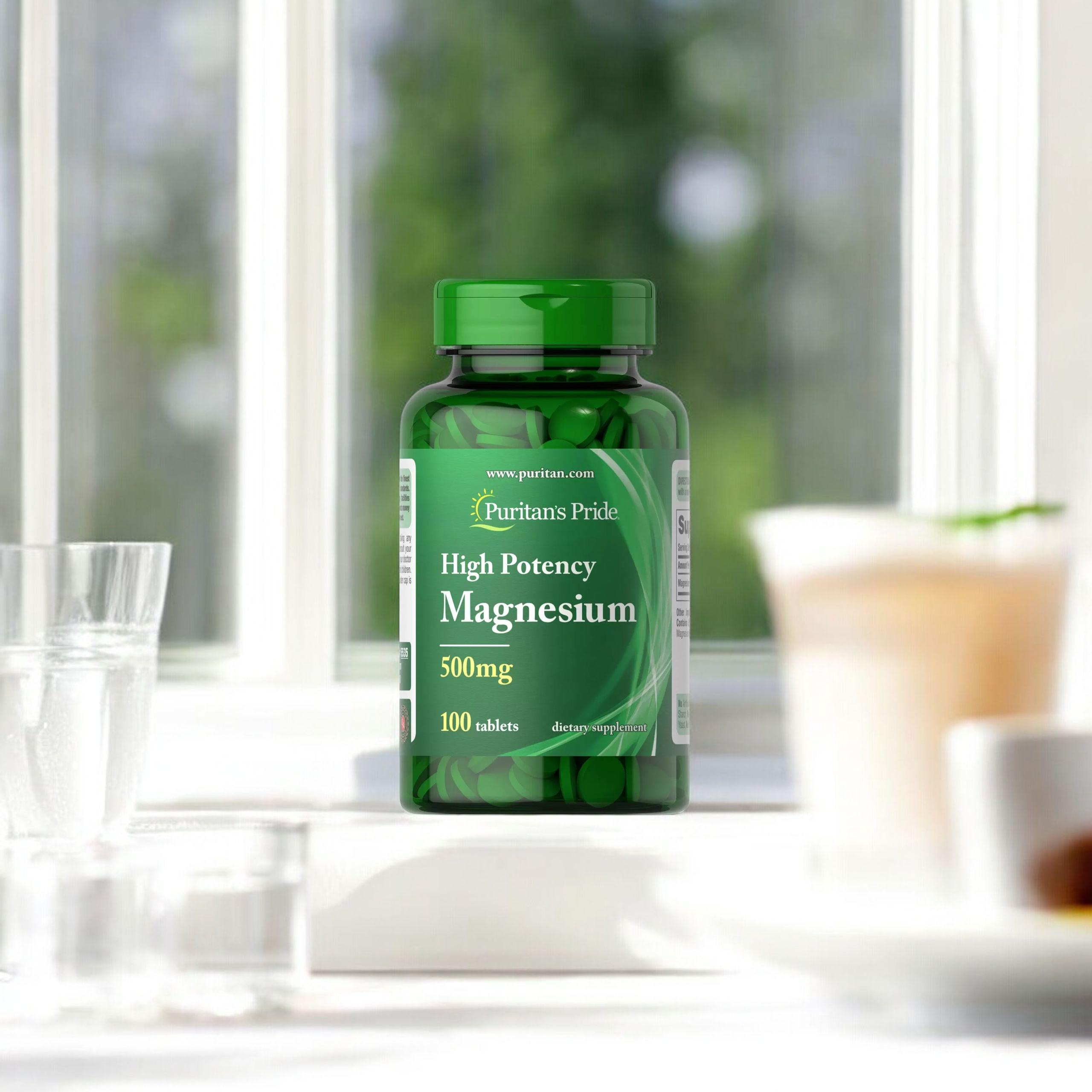 Puritan's Pride High Potency Magnesium 500mg - 100tabs - Magnesium
