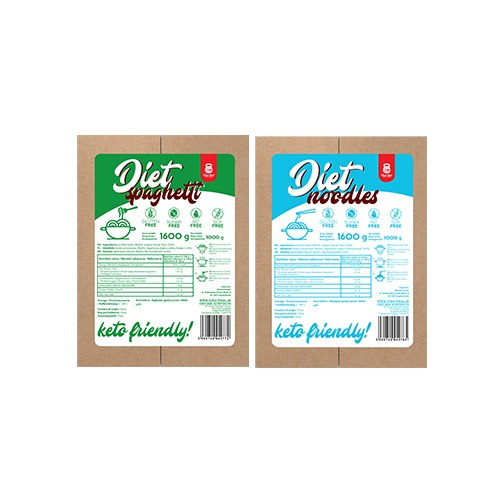 Cheat Meal Nutrition Diet Noodles + Spaghetti 1600g + 1600g (2000g netto) - Nouilles Konjac