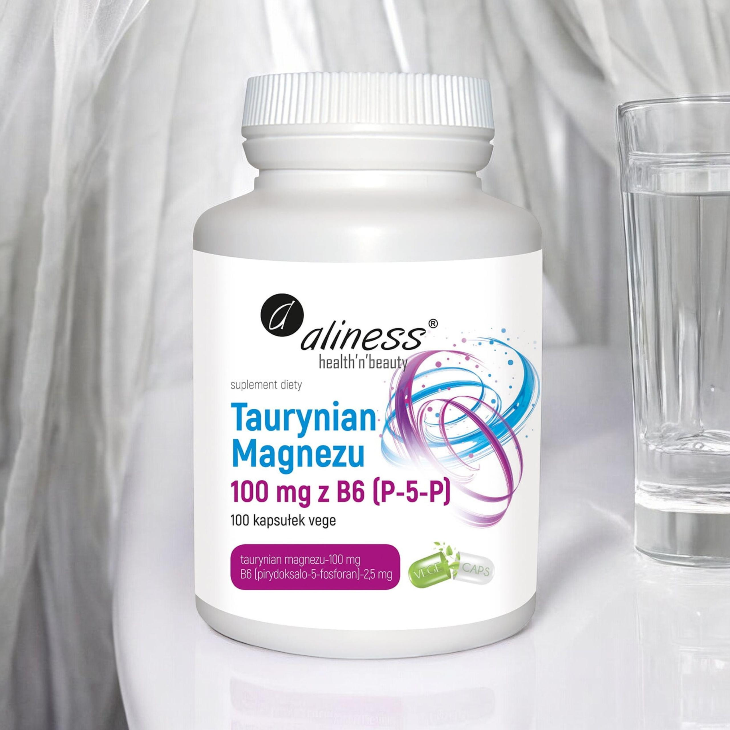 ALINESS Taurynian Magnezu 100mg avec B6 - 100vcaps.