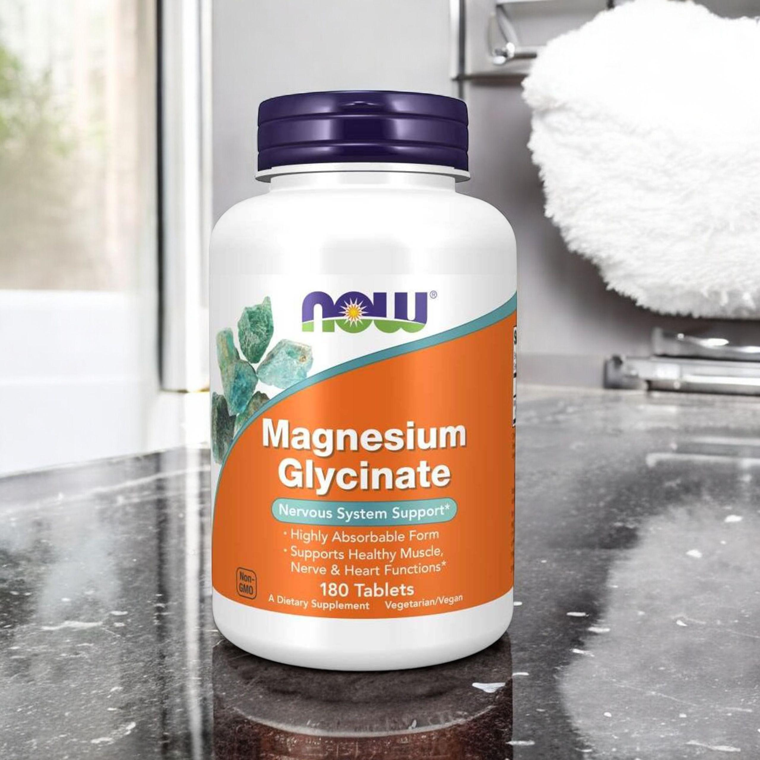 NOW Magnesium Glycinate - 180tabs.