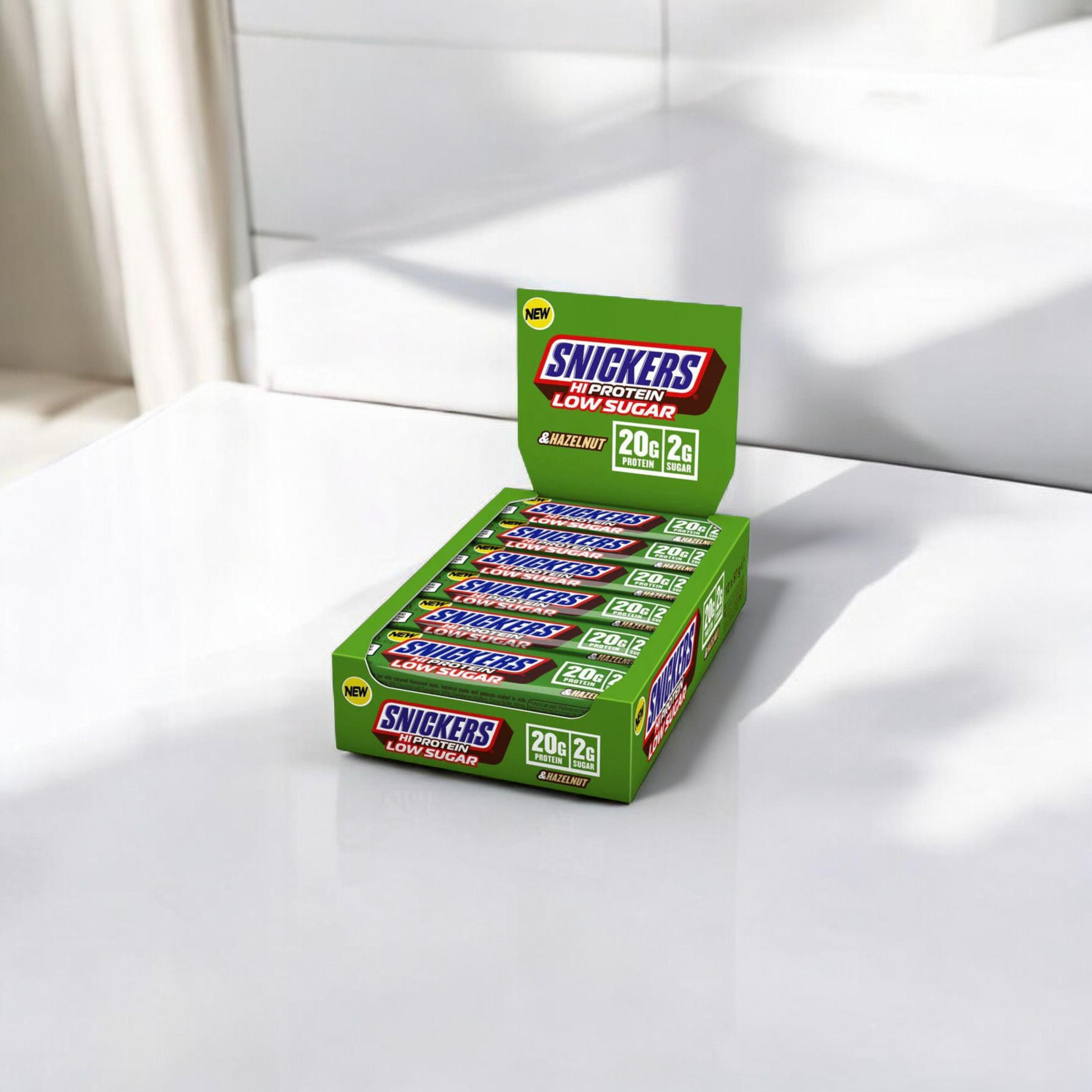 Mars - Barre Snickers HI Protein Faible en Sucre - 57g x12 - Noisette