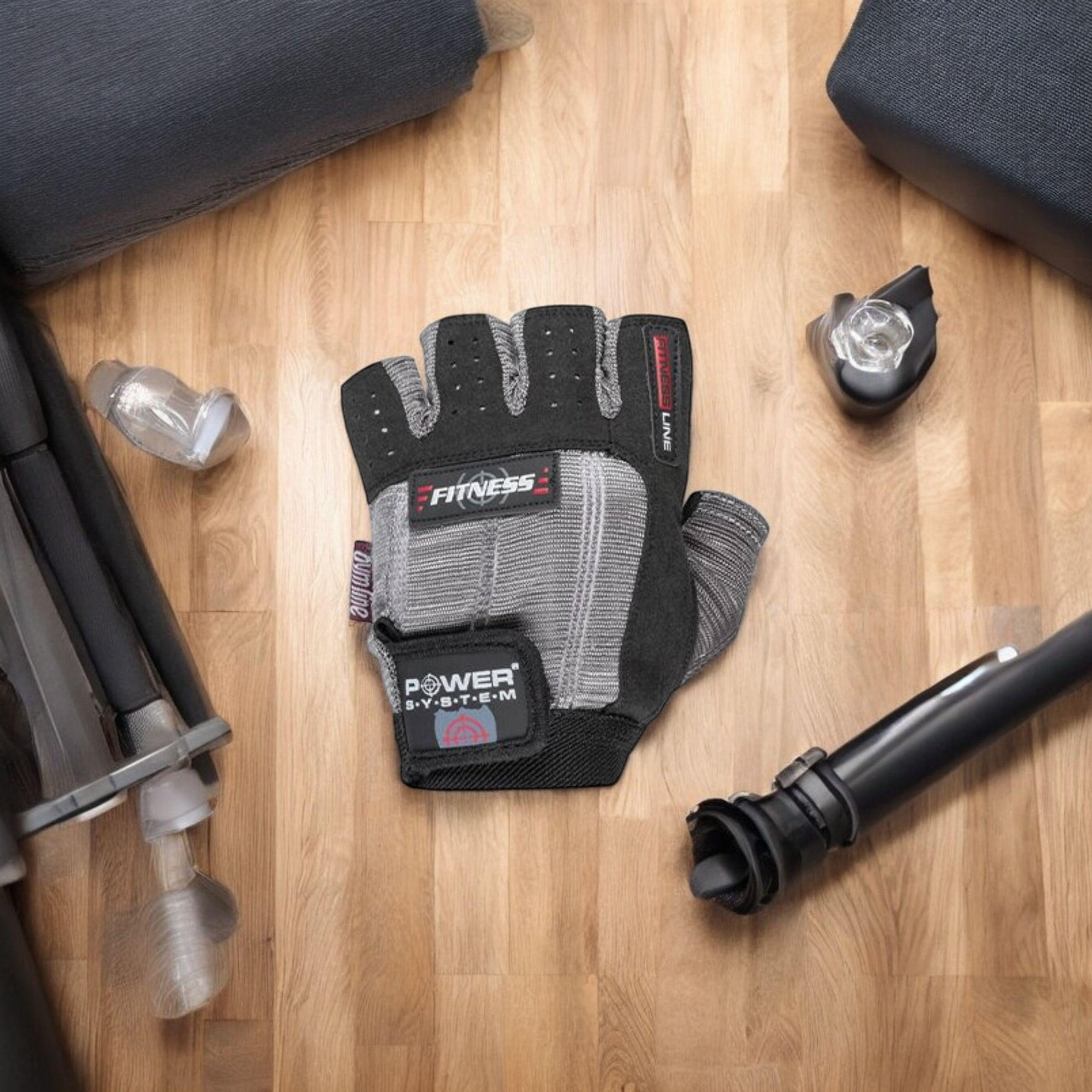 POWER SYSTEM Gants Fitness - Szaro-Czarne