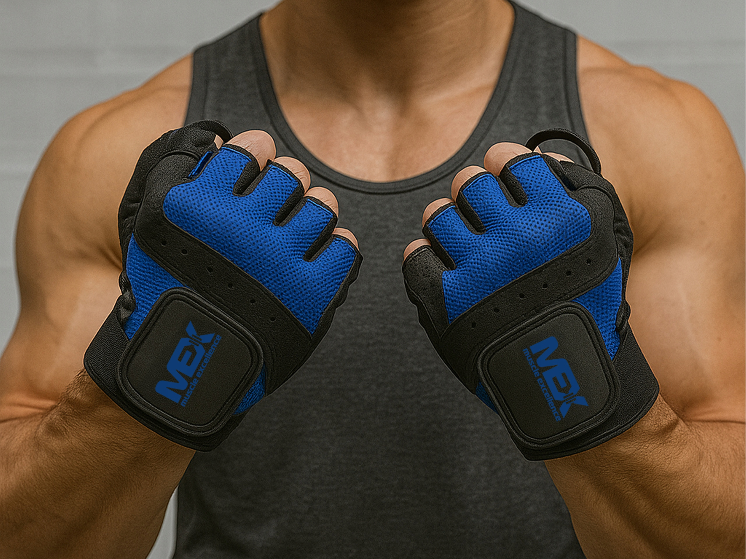MEX NUTRITION - Gants M-Fit Blue