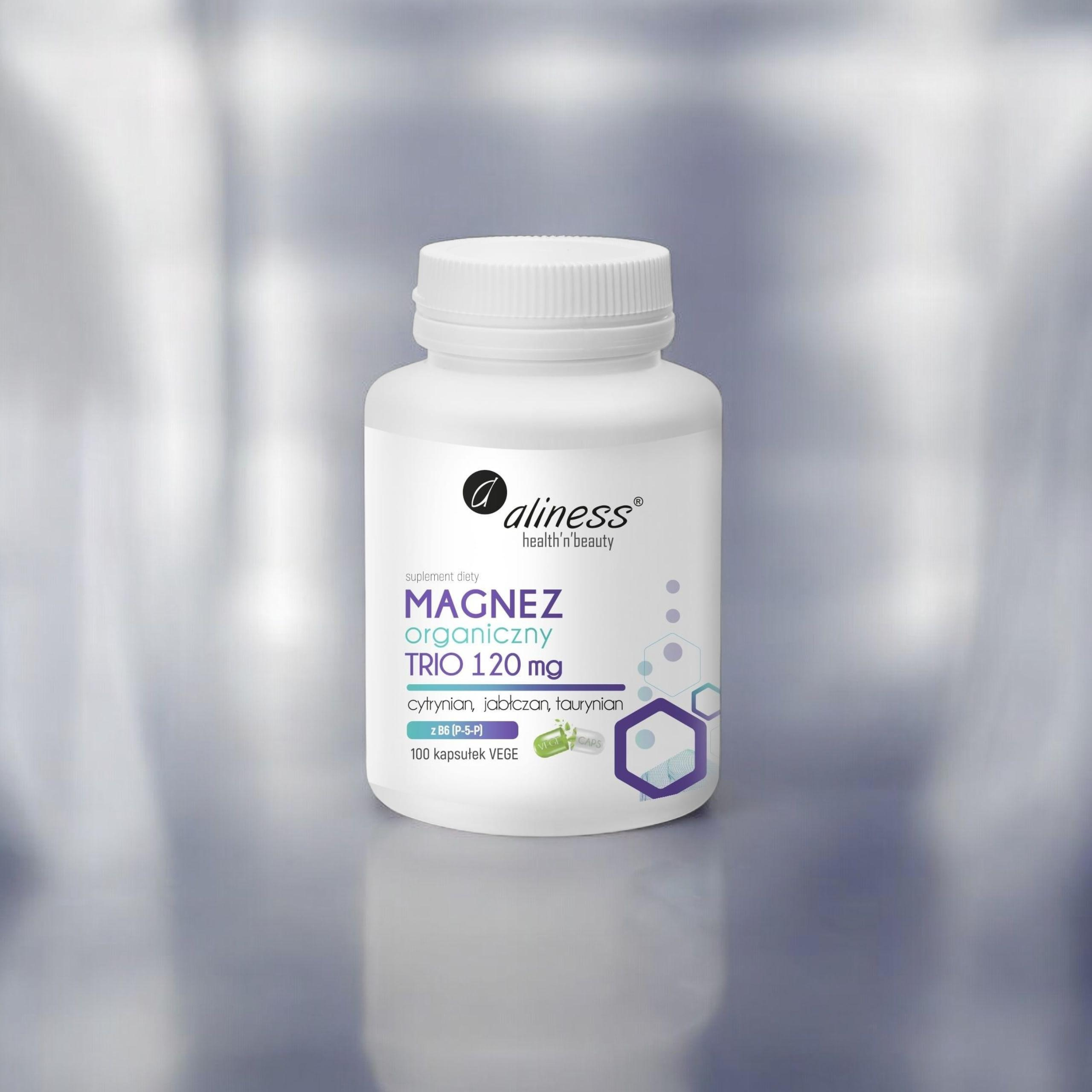 ALINESS - Magnésium Organique TRIO 120mg - 100vcaps.