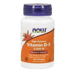 NOW Vitamin D3 2000IU - 120 softgels